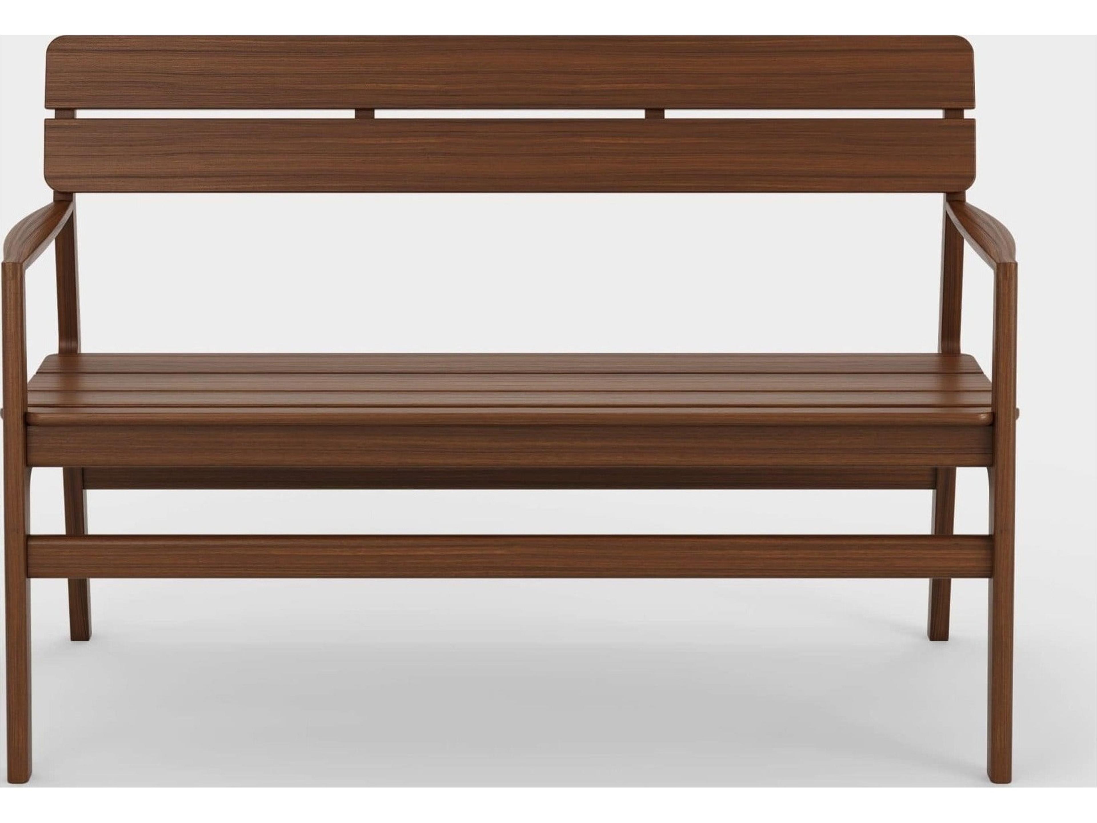 Jensen Outdoor Furniture Innova IPE Aurora 48" Garden Bench with Arms