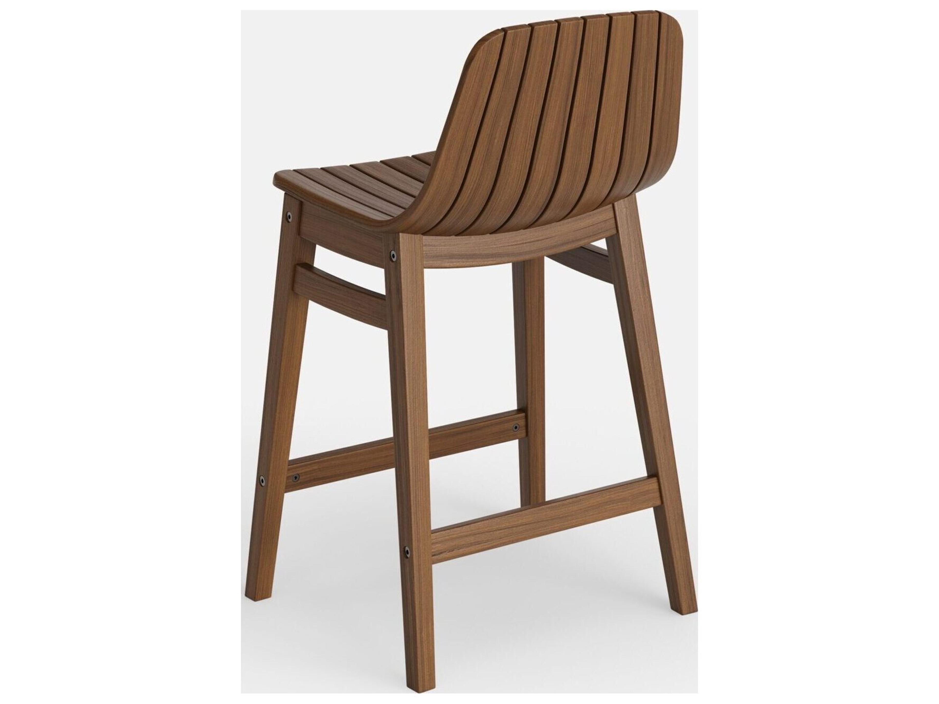 Jensen Outdoor Furniture Innova IPE Cradle Counter Height Side Chair