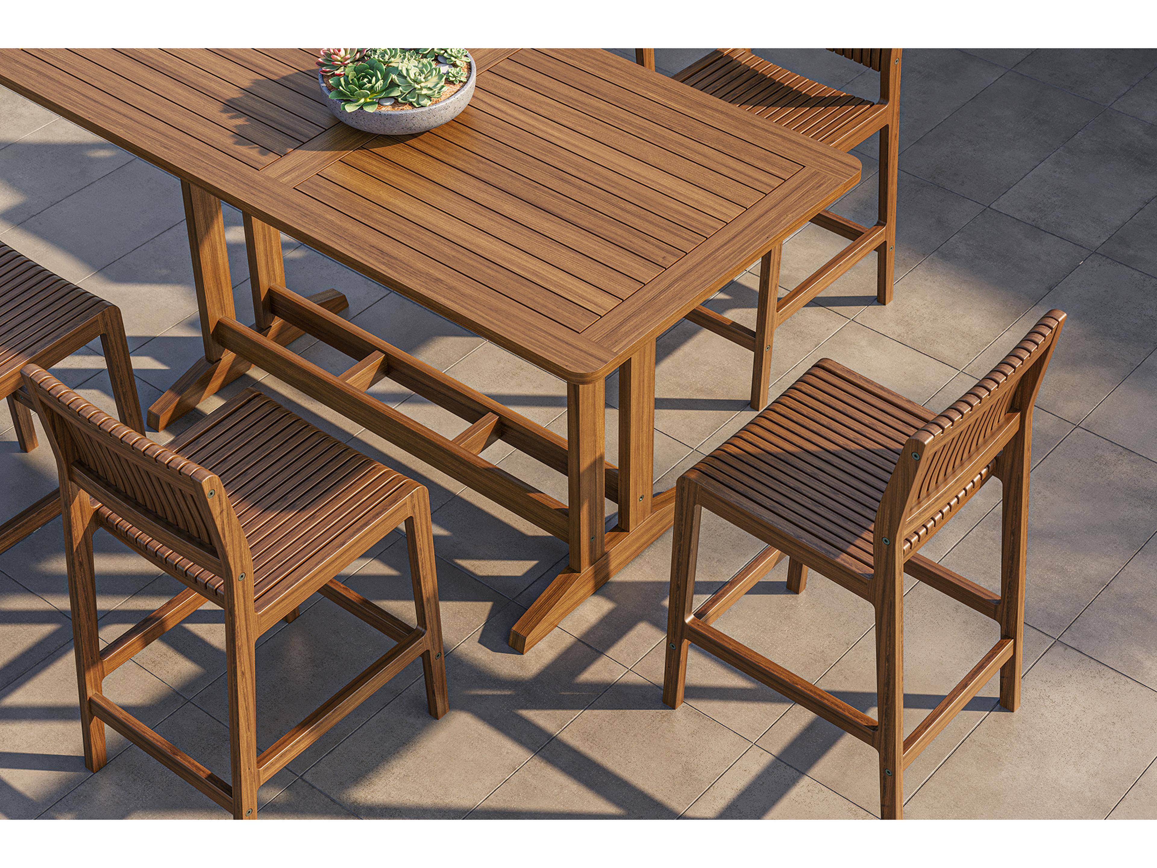 Jensen Outdoor Furniture Innova IPE Allure Counter Height Side Chair