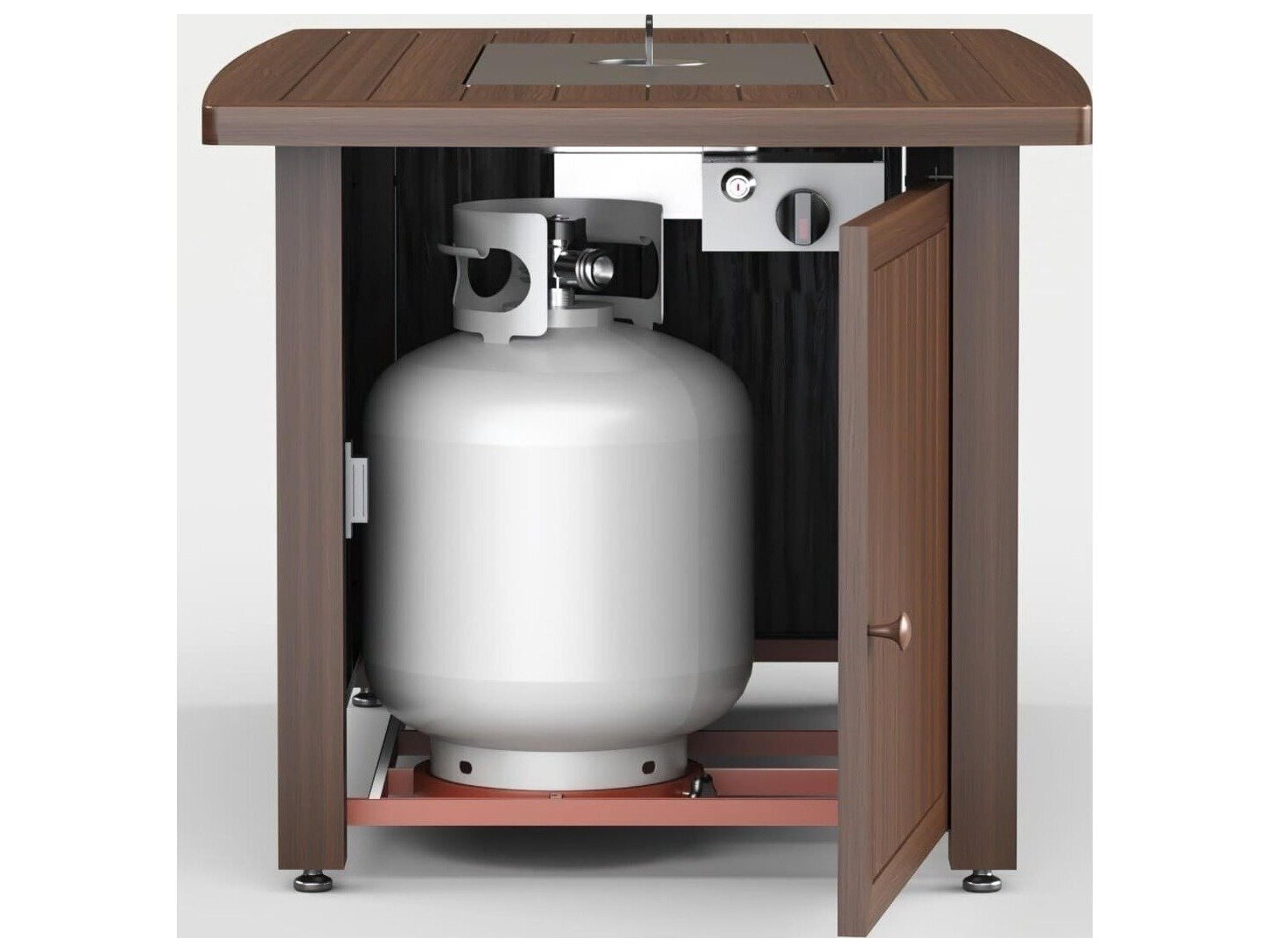 Jensen Outdoor Furniture Glow IPE 48" x 28" Rectangular Fire Table