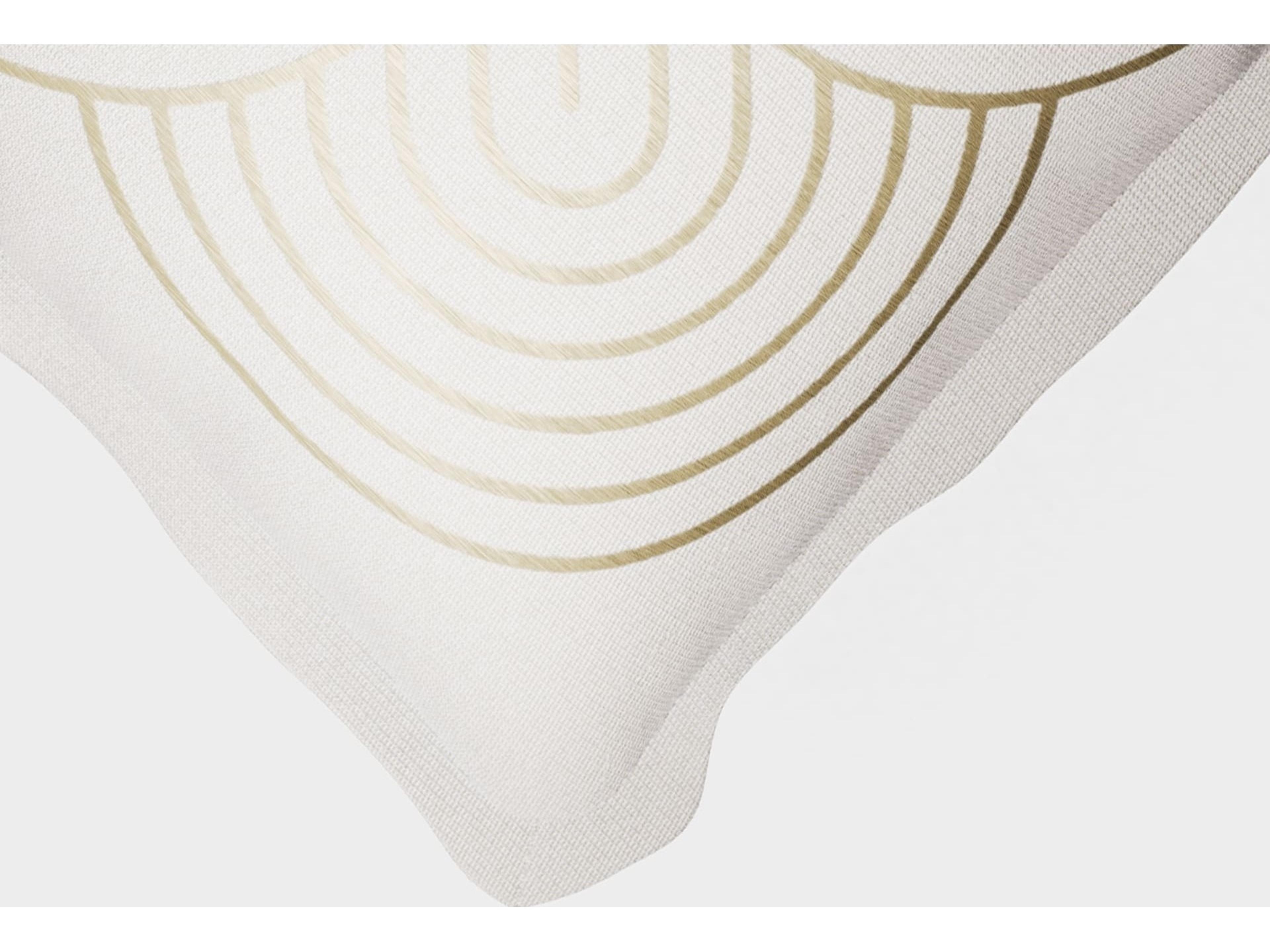 Jensen Outdoor Performance Plume Embroidery 20" x 20" Spiral - Ivory/Gold