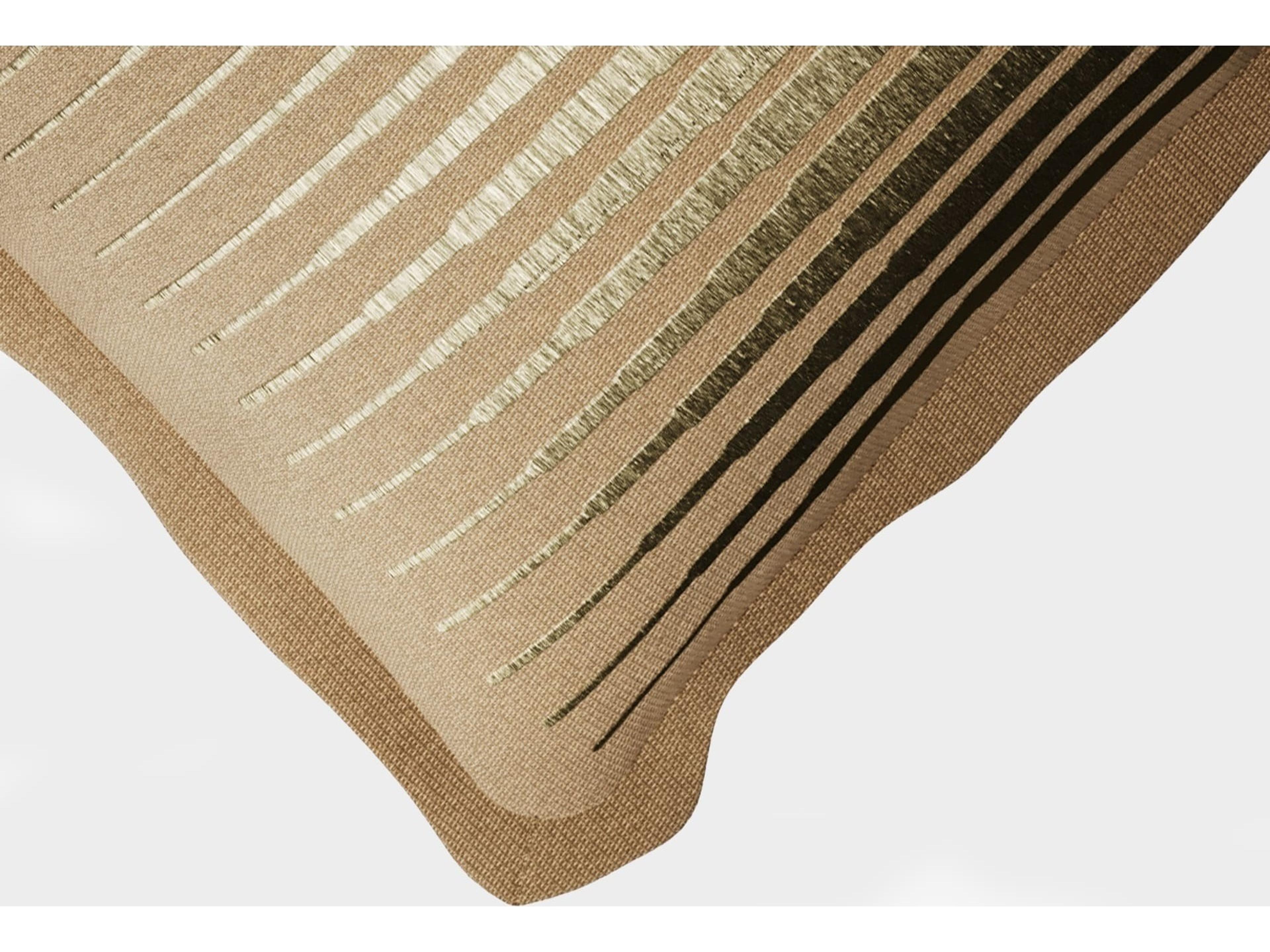 Jensen Outdoor Performance Plume Embroidery 14" x 22" Rhythm - Clay/Gold