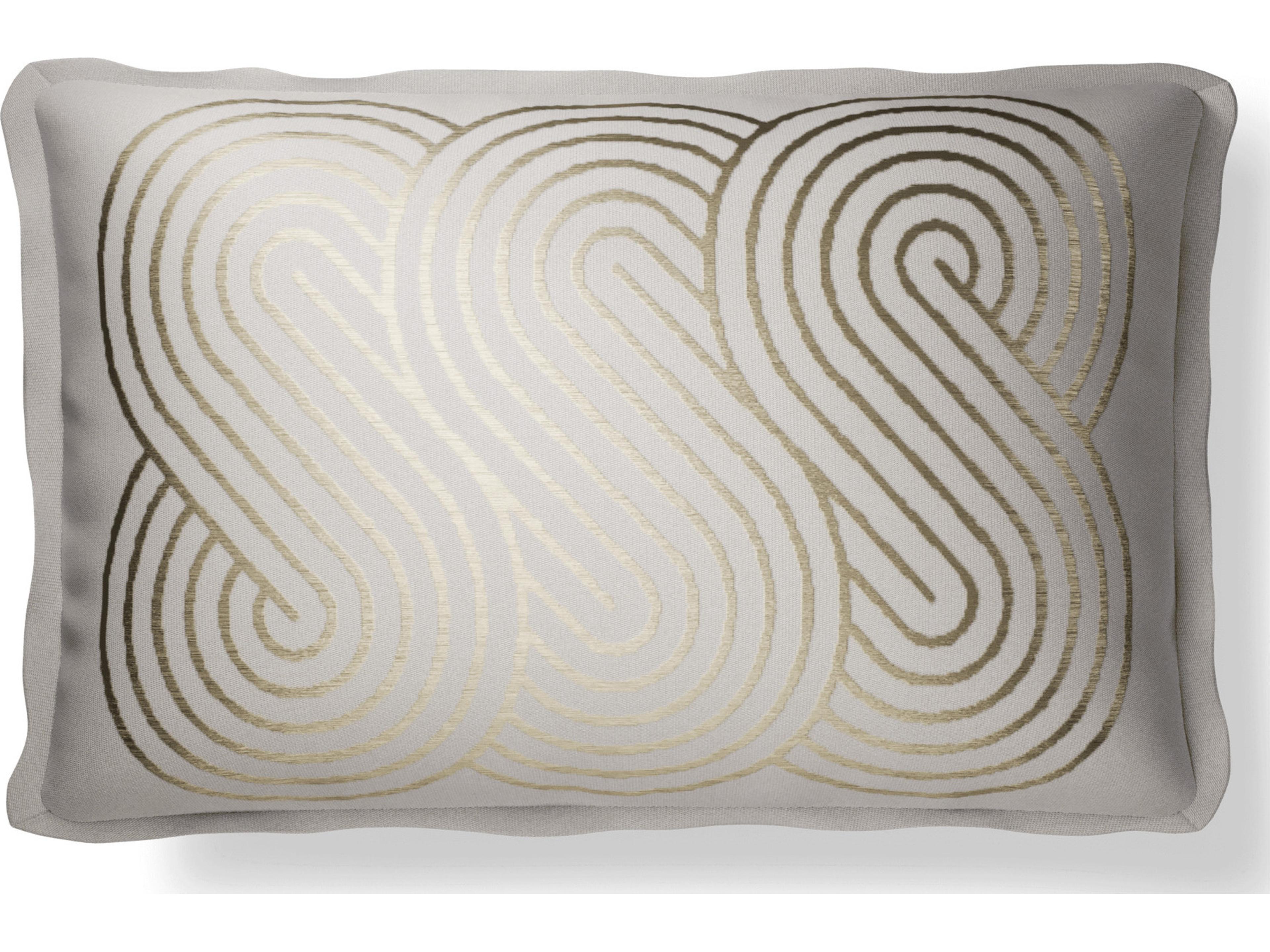 Performance Plume Embroidery 14" x 22" Spiral - Ivory/Gold