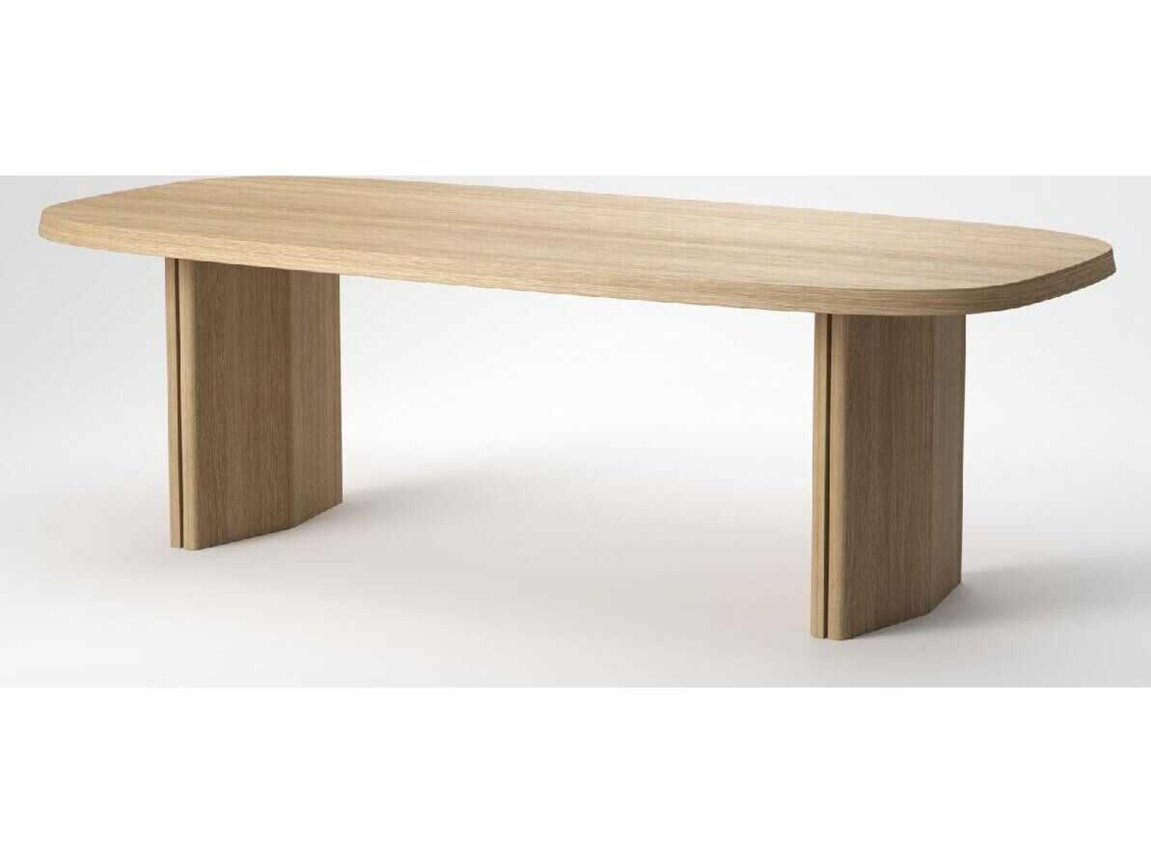 Unique Furniture Natu Rectangular Wood Natural Oak Dining Table