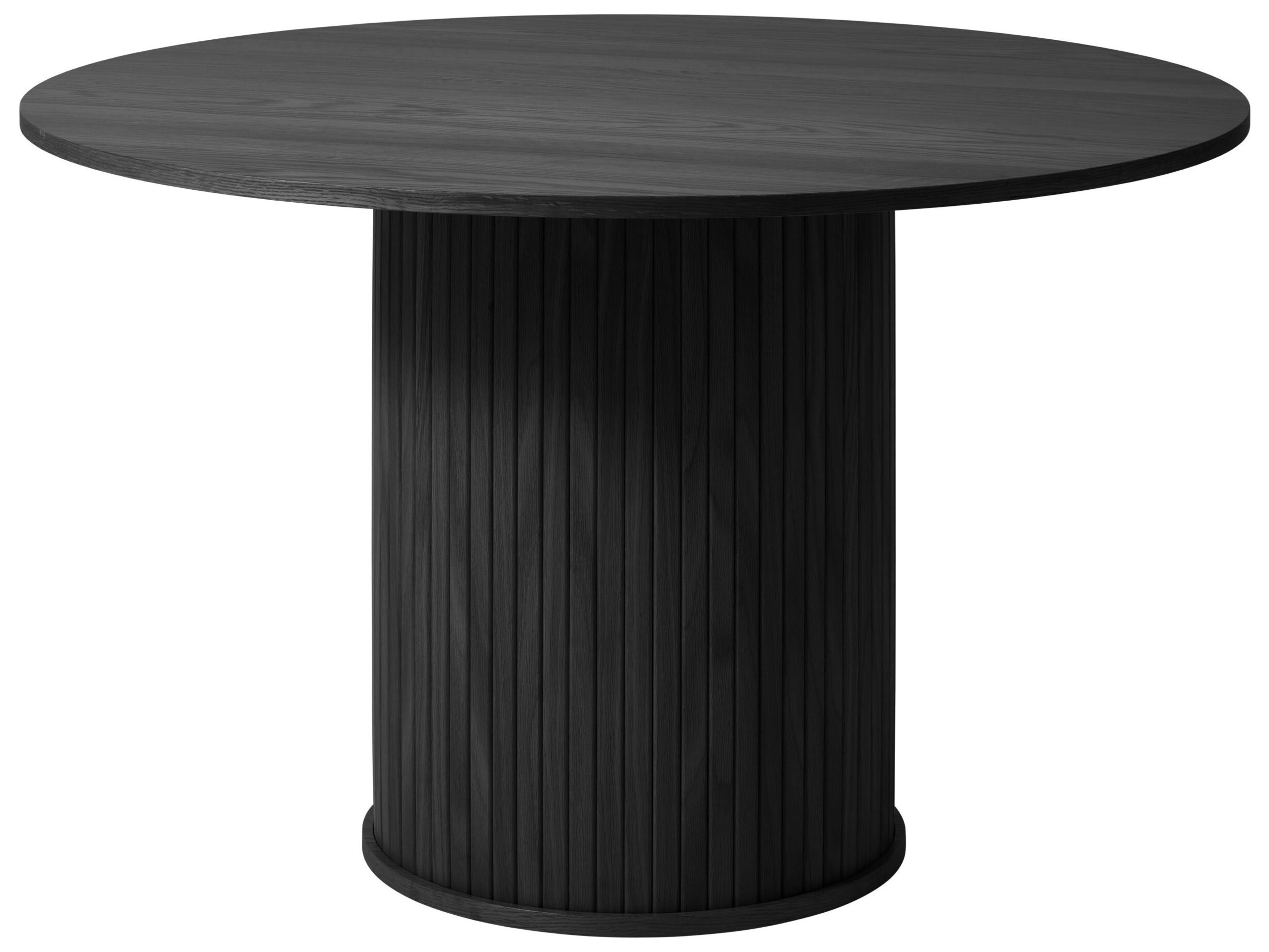 Nola Round Wood Black Oak Dining Table
