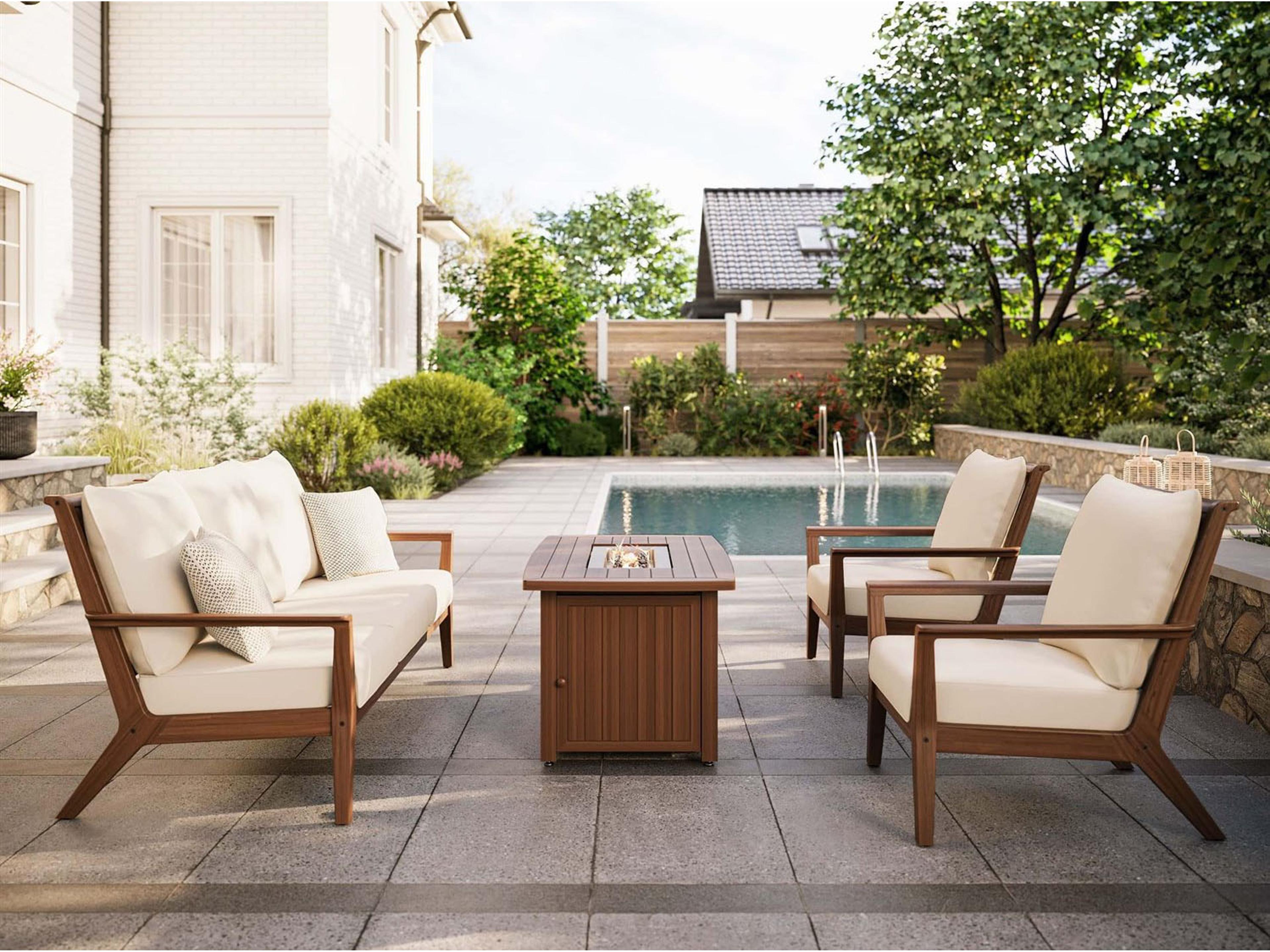 Furniture Sky IPE Firepit Lounge Set