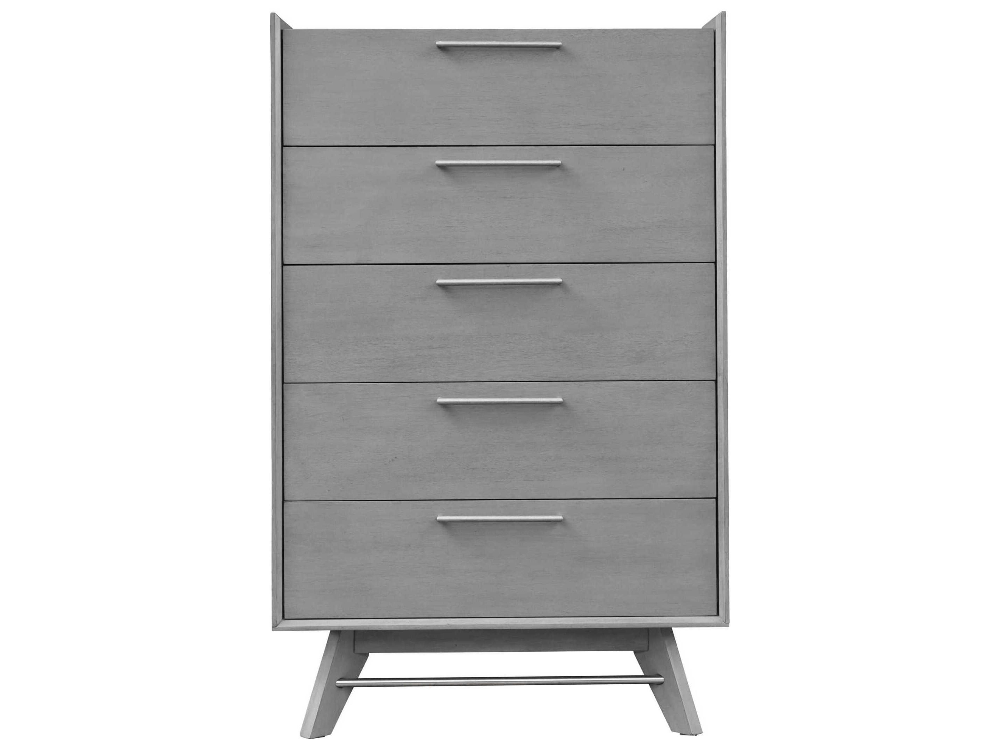 Rainier 5-Drawers White Accent Chest
