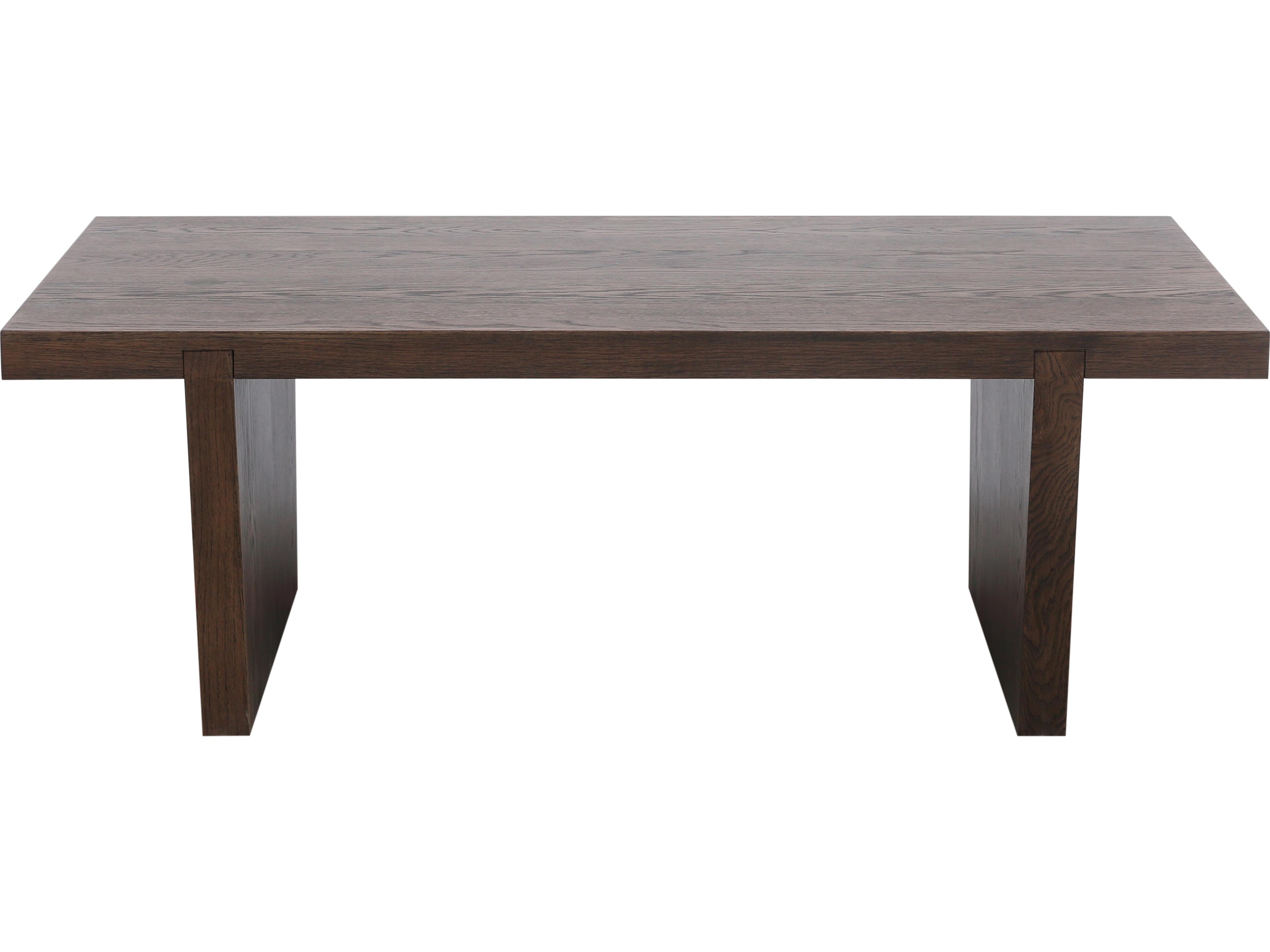 Unique Furniture Rock Rectangular Wood Coffee Table