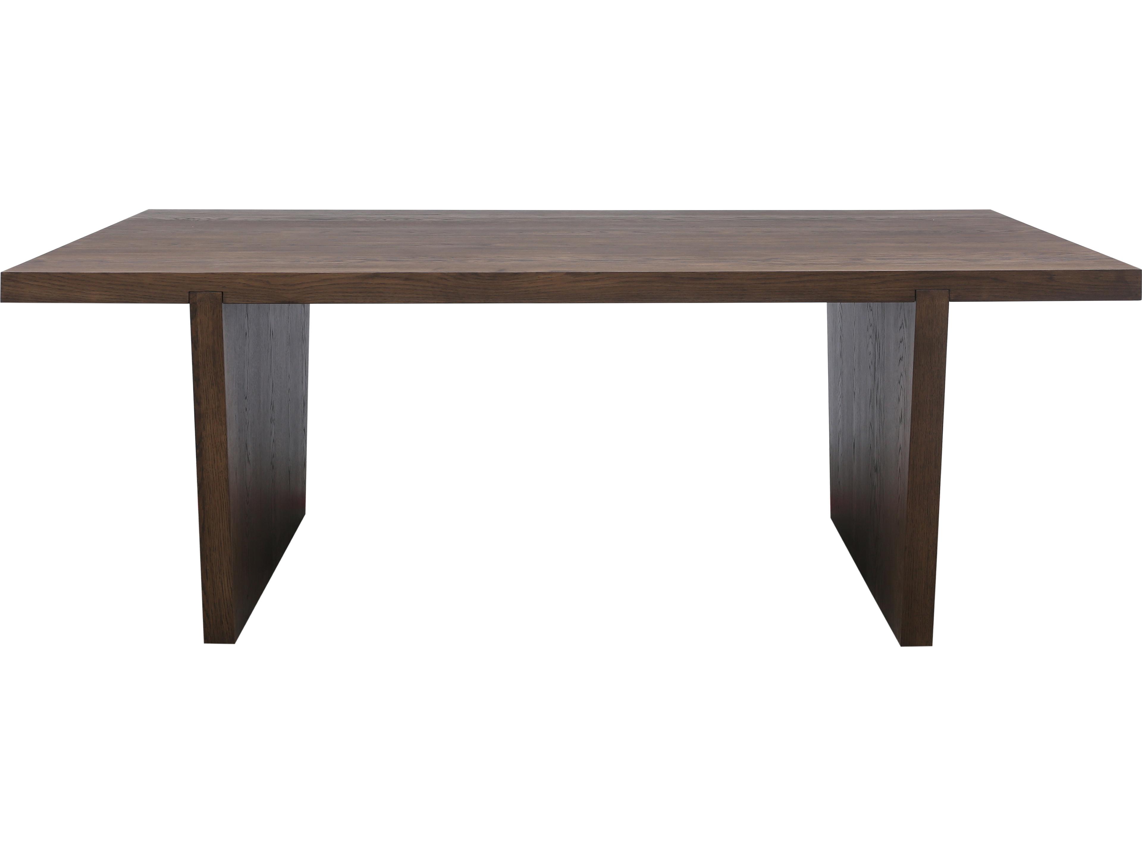 Unique Furniture Rock Rectangular Wood Dining Table