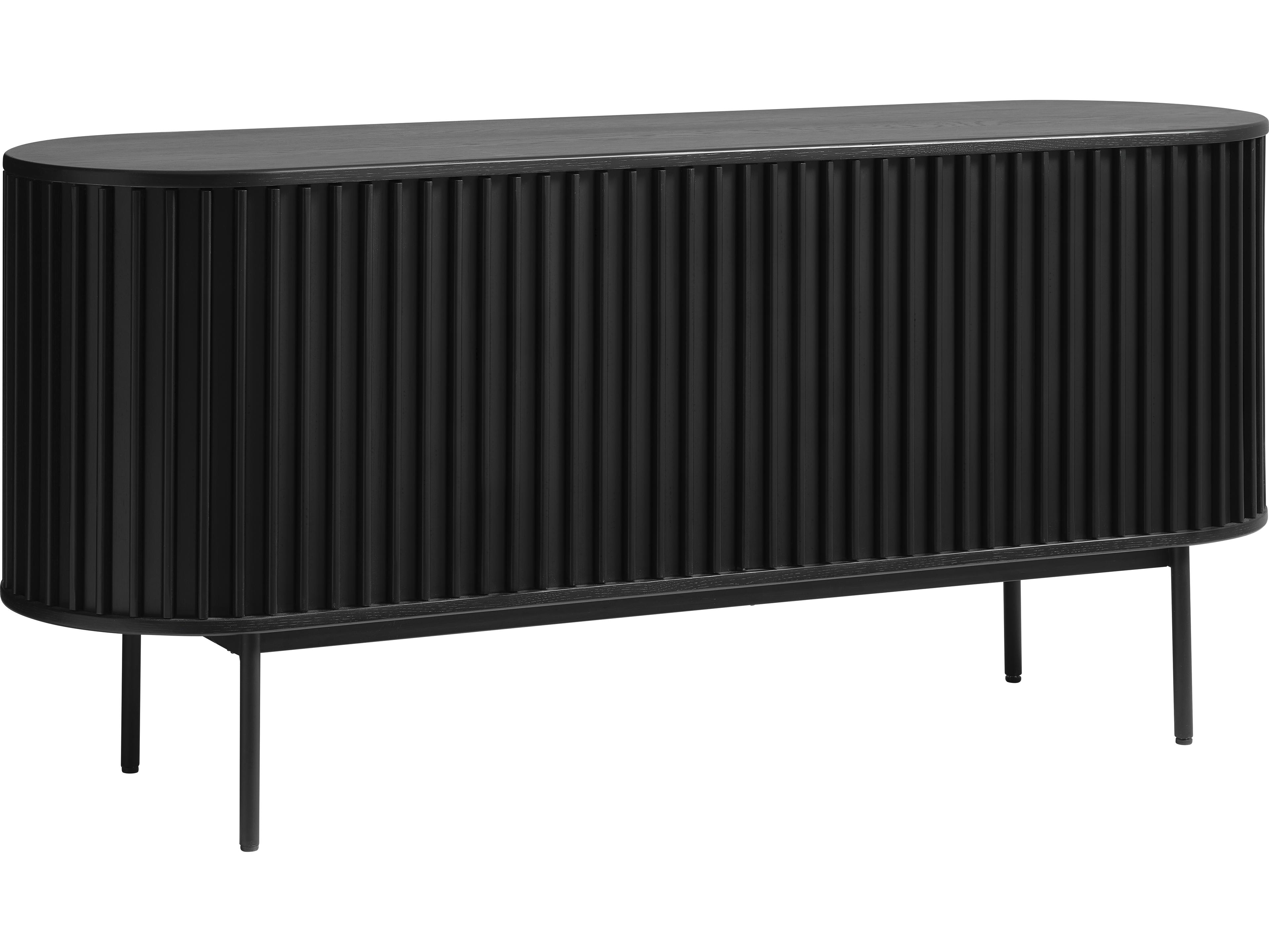 Siena 63" Oak Wood Black Sideboard
