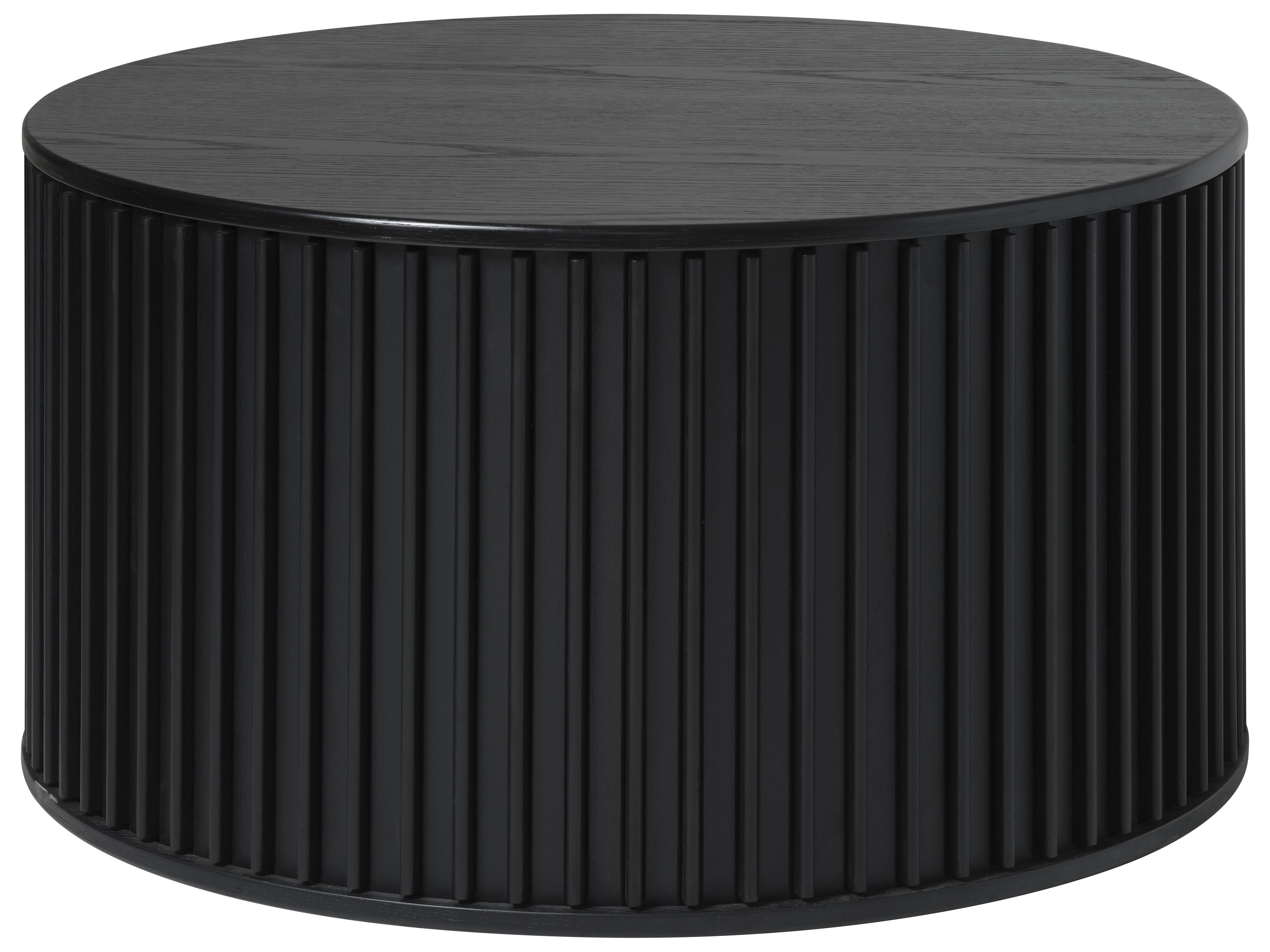 Siena Round Wood Black Oak Coffee Table