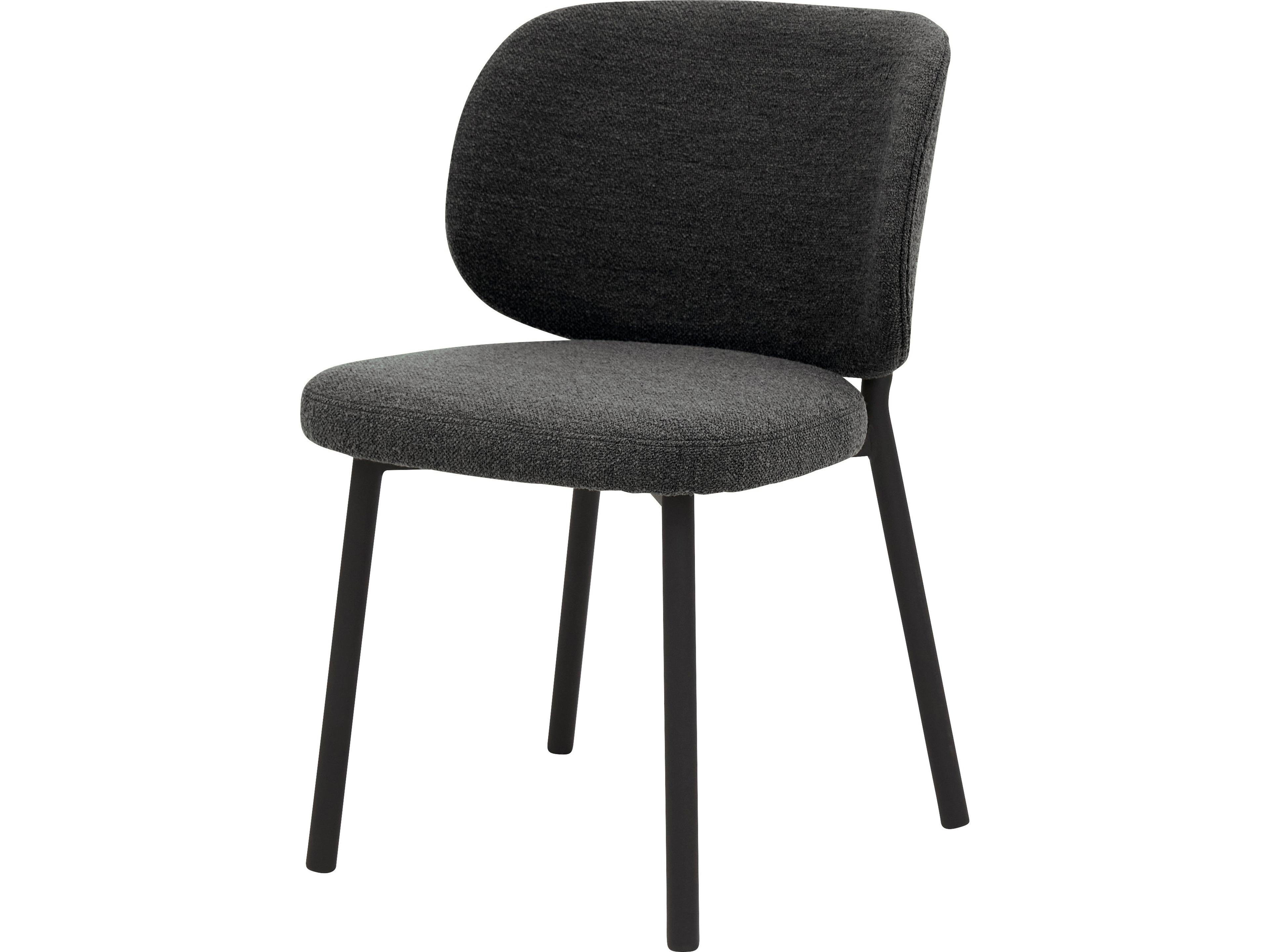 Swan Gray Upholstered Armless Dining Chair Set of 2