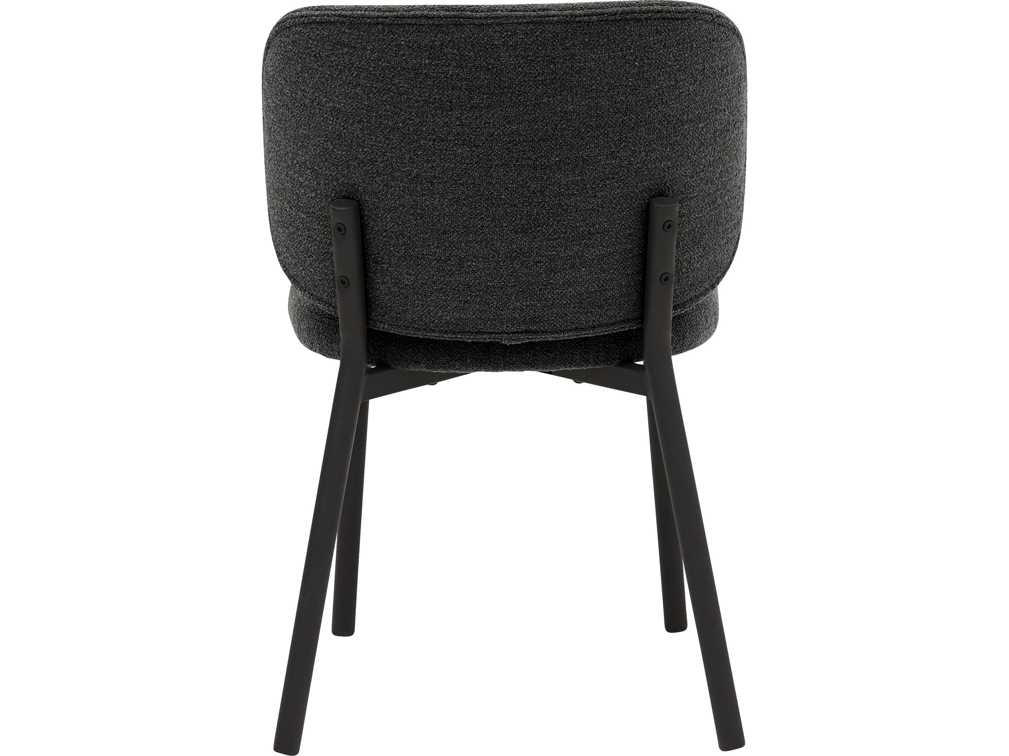 Unique Furniture Swan Gray Upholstered Armless Dining Chair Set of 2