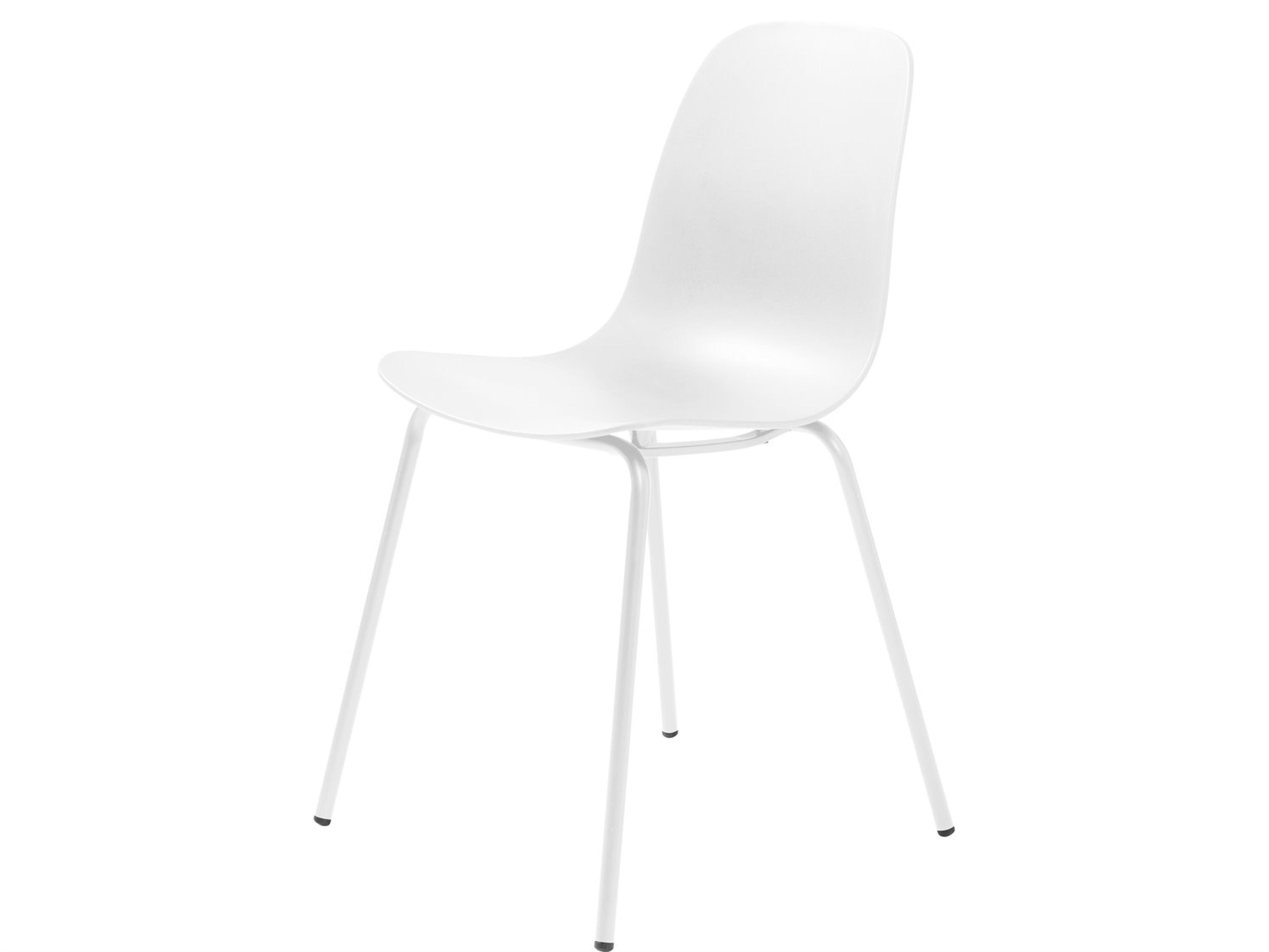 Whitby White Armless Dining Chair Set of 2