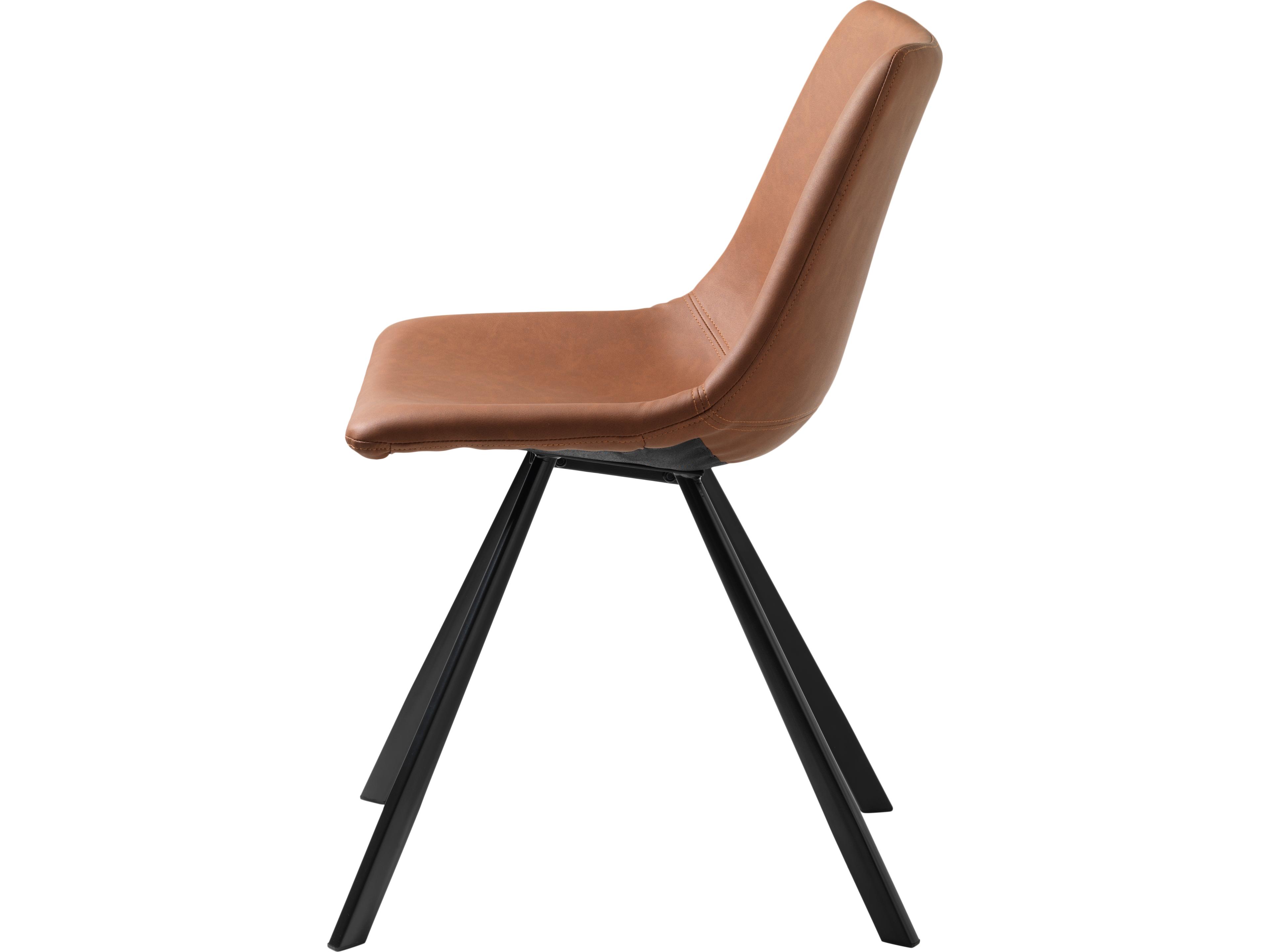 Unique Furniture Yukon Brown Upholstered Armless Dining Chair Set of 2