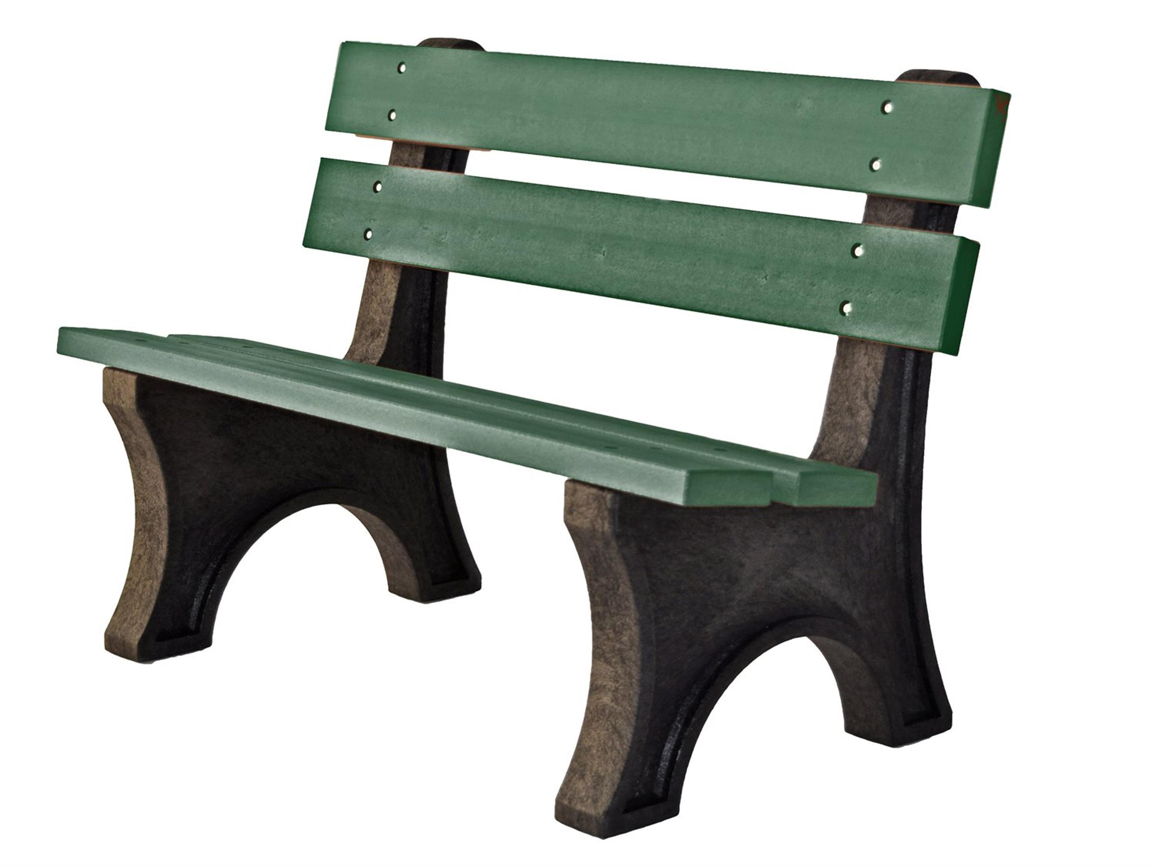 Frog Furnishings Colonial Recycled Plastic 4 ft. Patio Bench