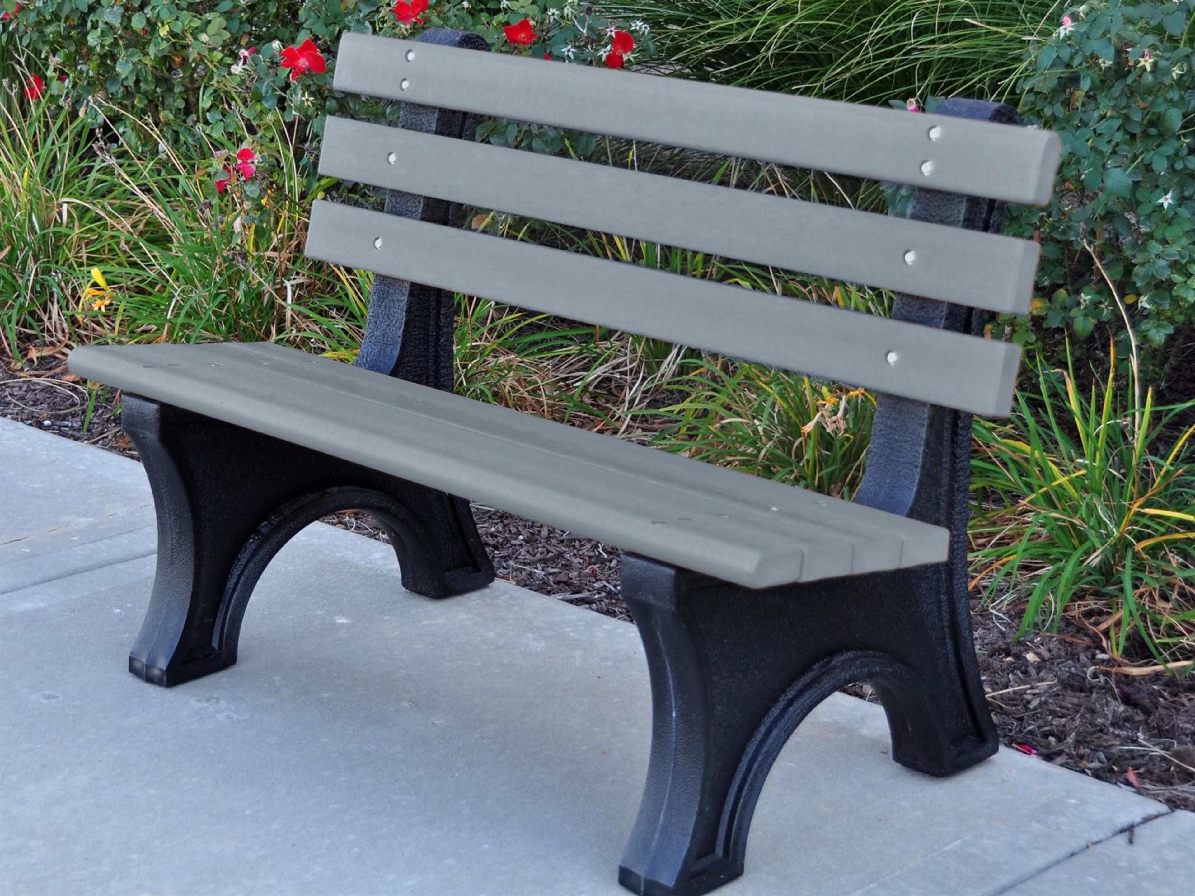 Frog Furnishings Comfort Park Avenue Recycled Plastic 4 ft. Outdoor Bench