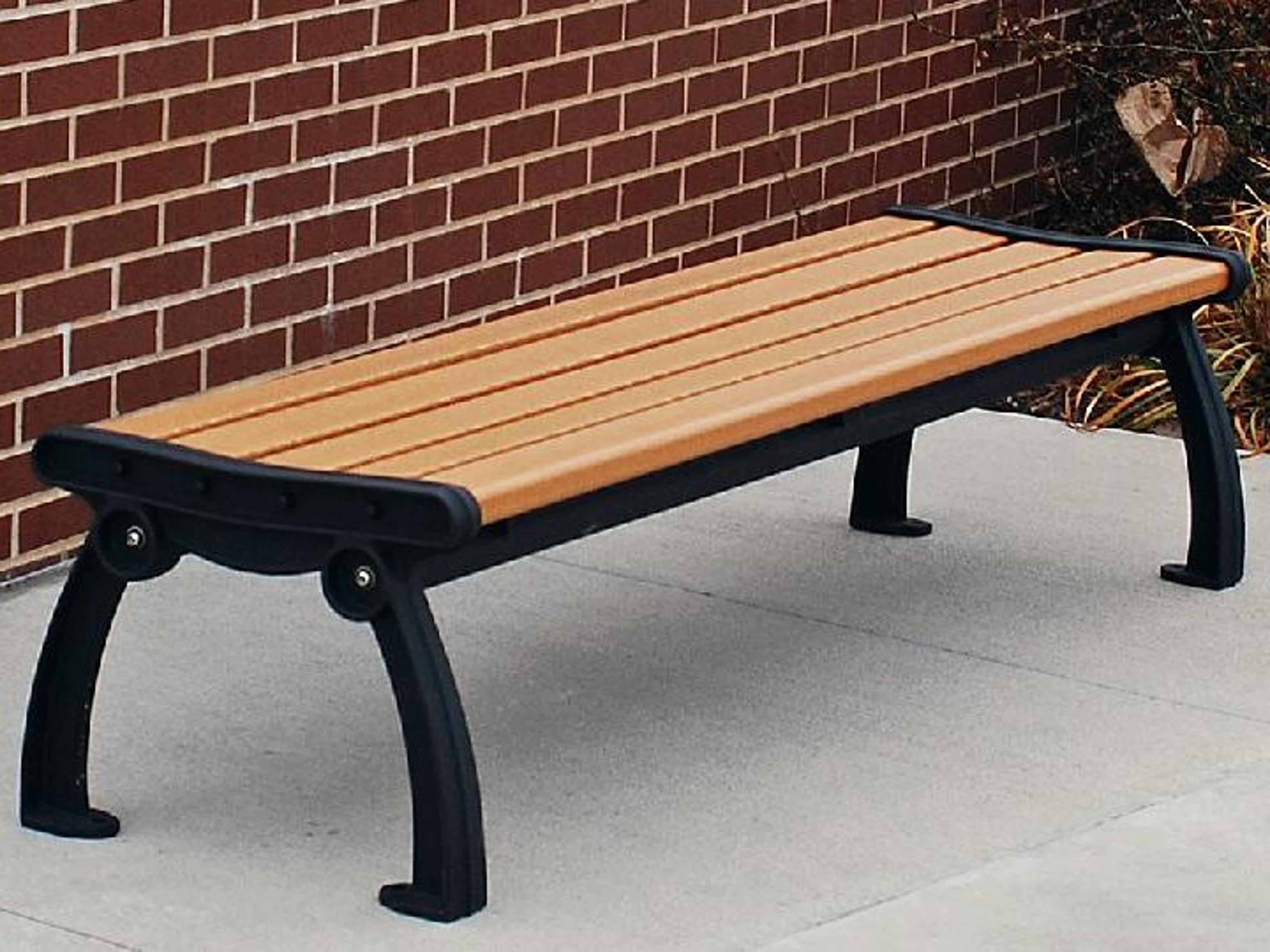 Frog Furnishings Heritage Cast Aluminum 4 ft. Backless Outdoor Bench