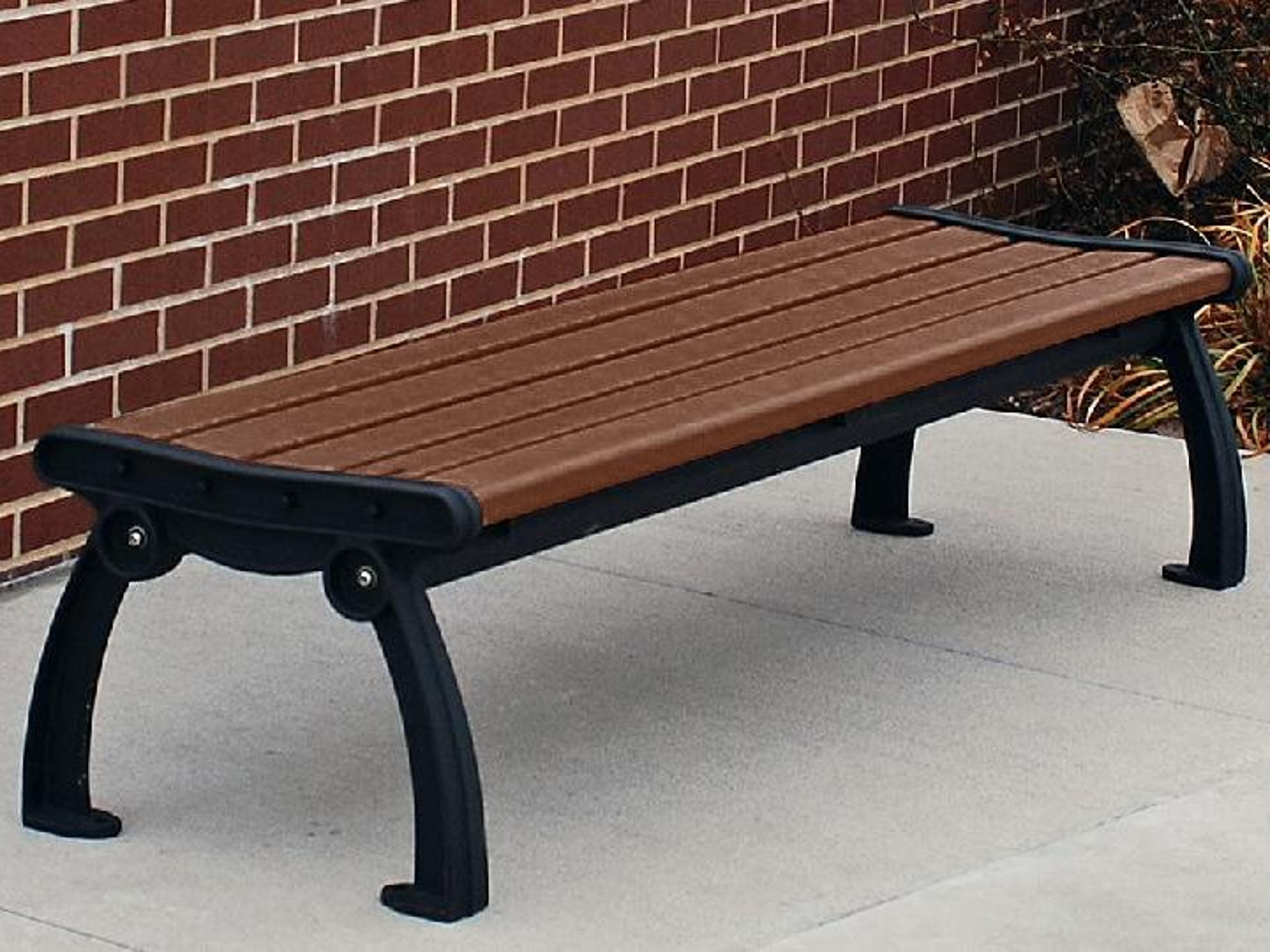 Frog Furnishings Heritage Cast Aluminum 4 ft. Backless Outdoor Bench