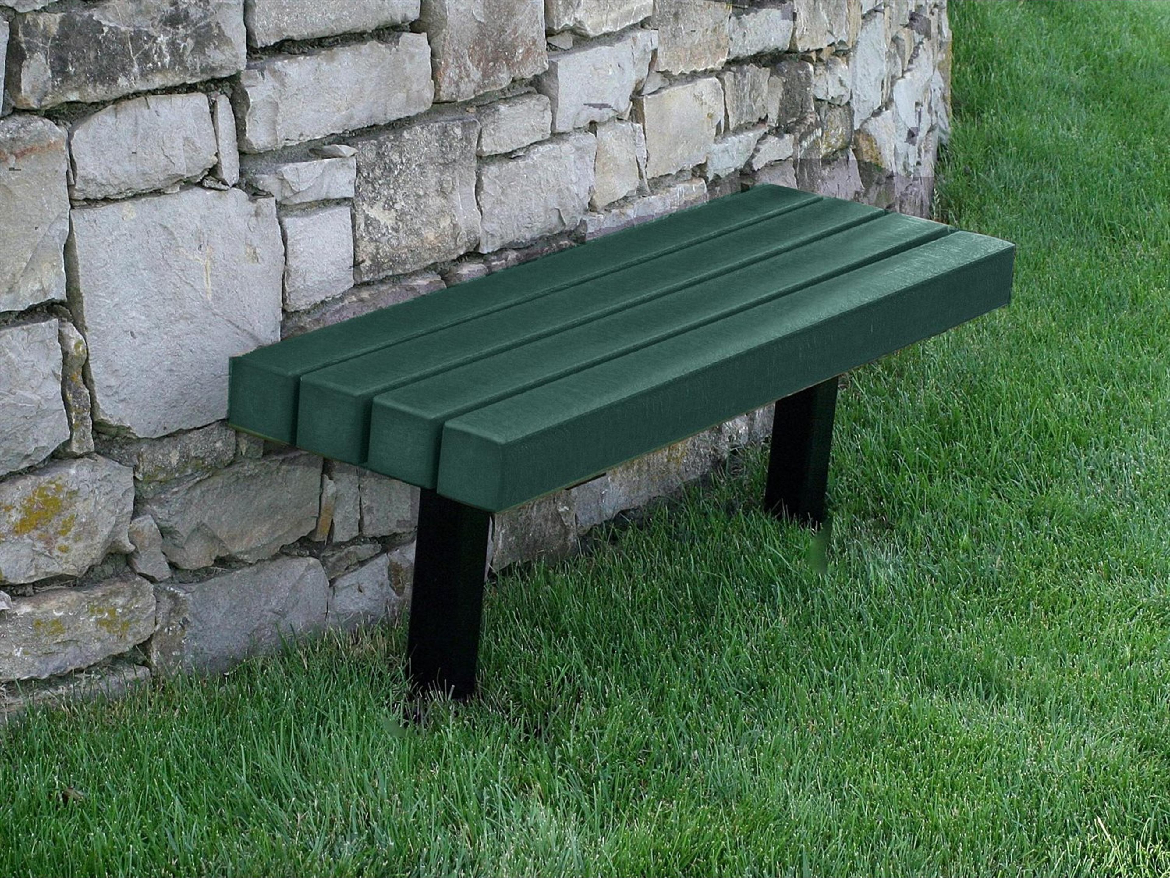 Frog Furnishings Trailside Steel 4 ft. Outdoor Bench