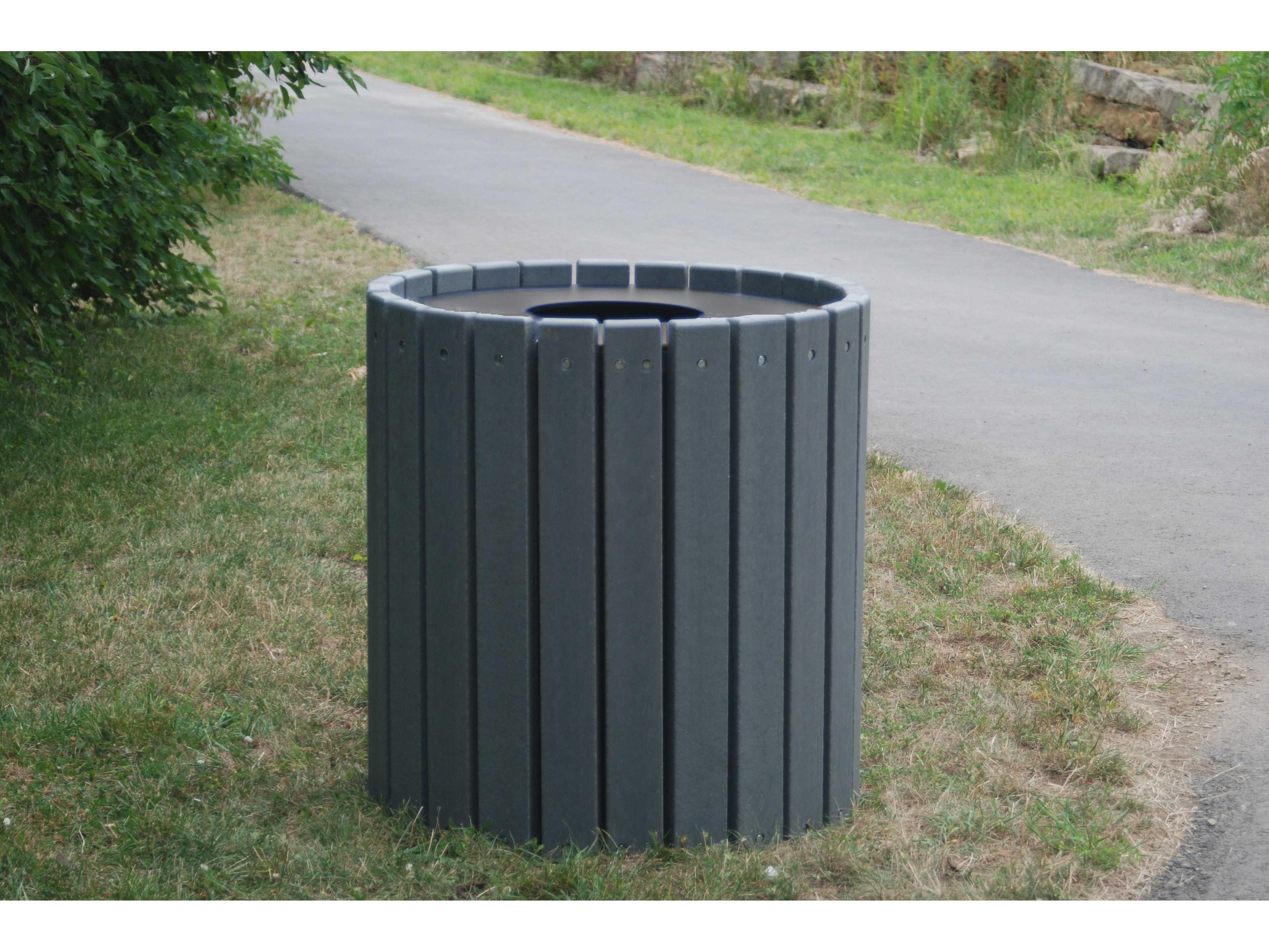 Frog Furnishings Recycled Plastic Standard Round 55 Gallon Receptacles