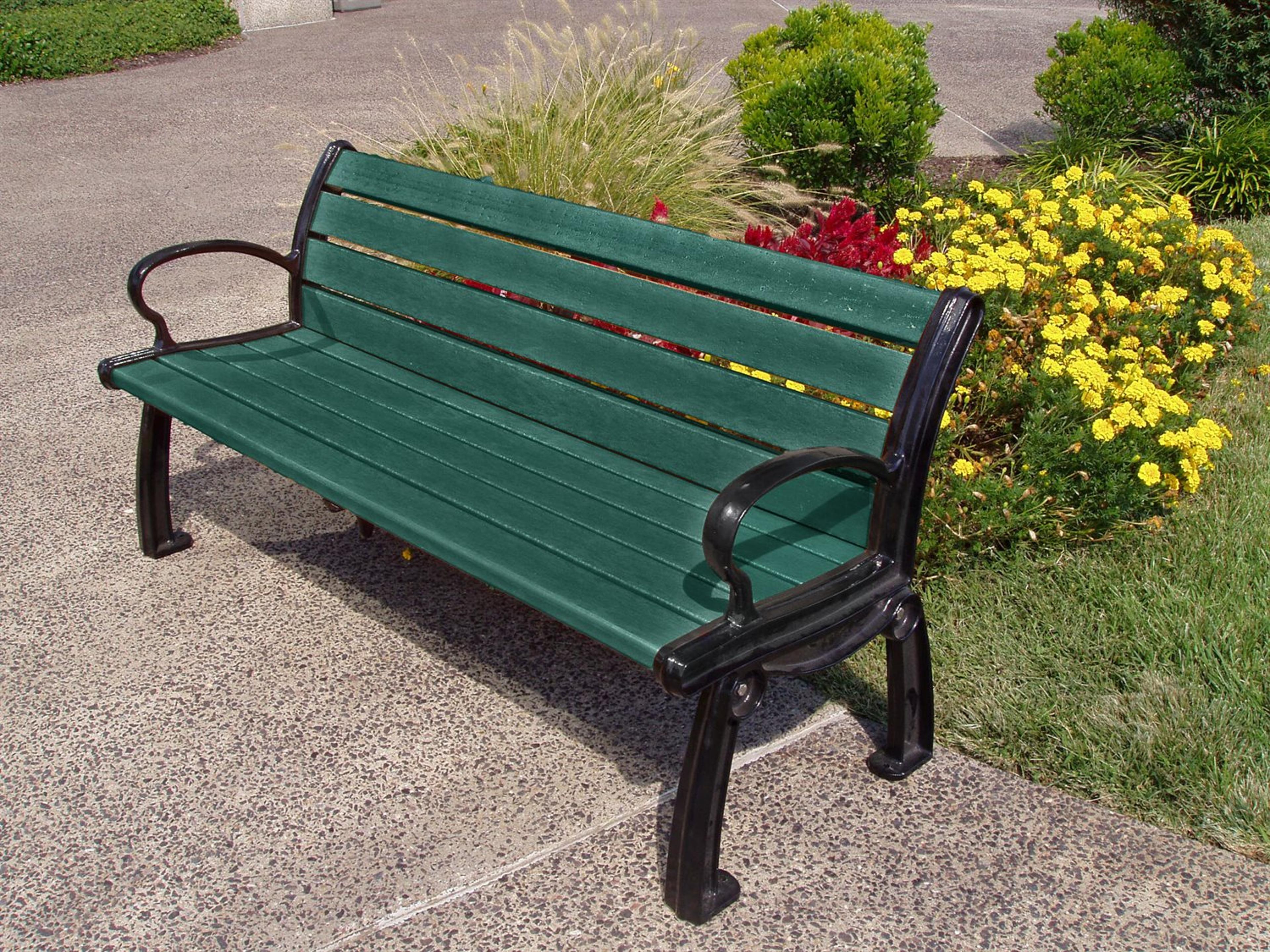 Frog Furnishings Heritage Cast Aluminum 5 ft. Outdoor Patio Bench