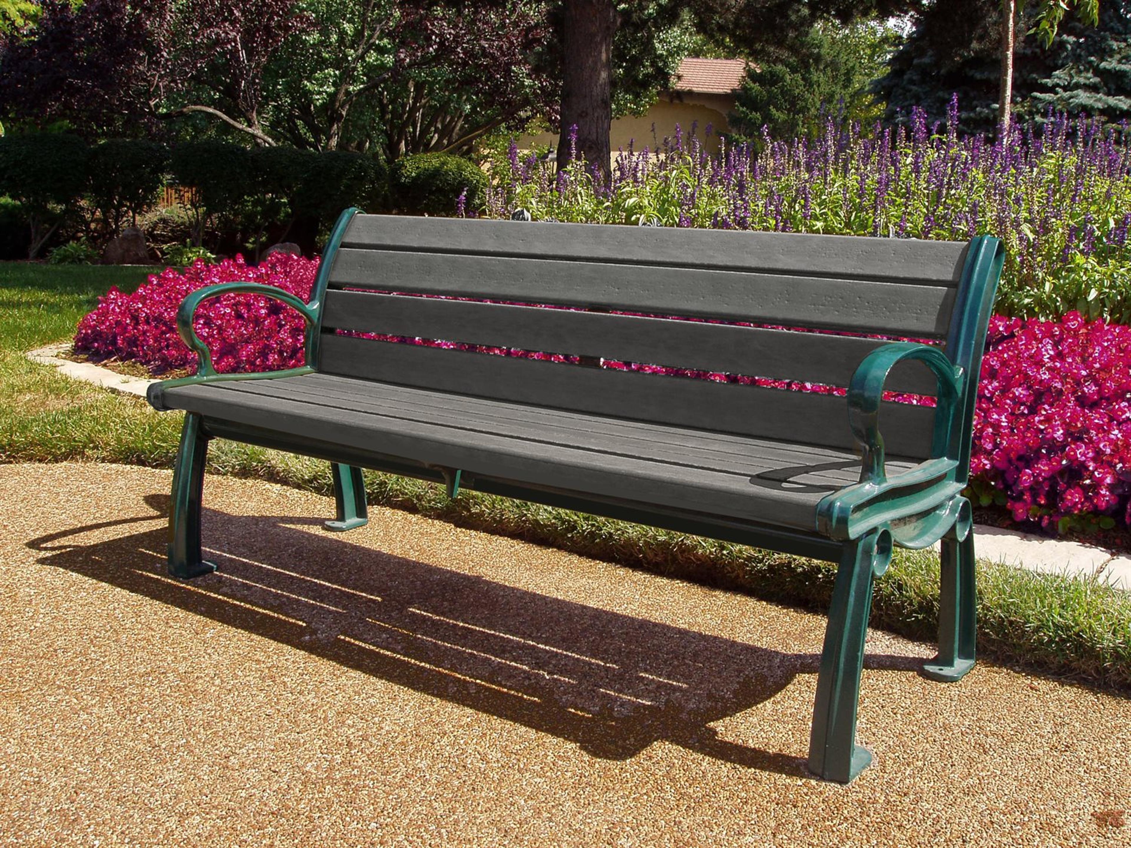 Frog Furnishings Heritage Cast Aluminum 5 ft. Outdoor Patio Bench