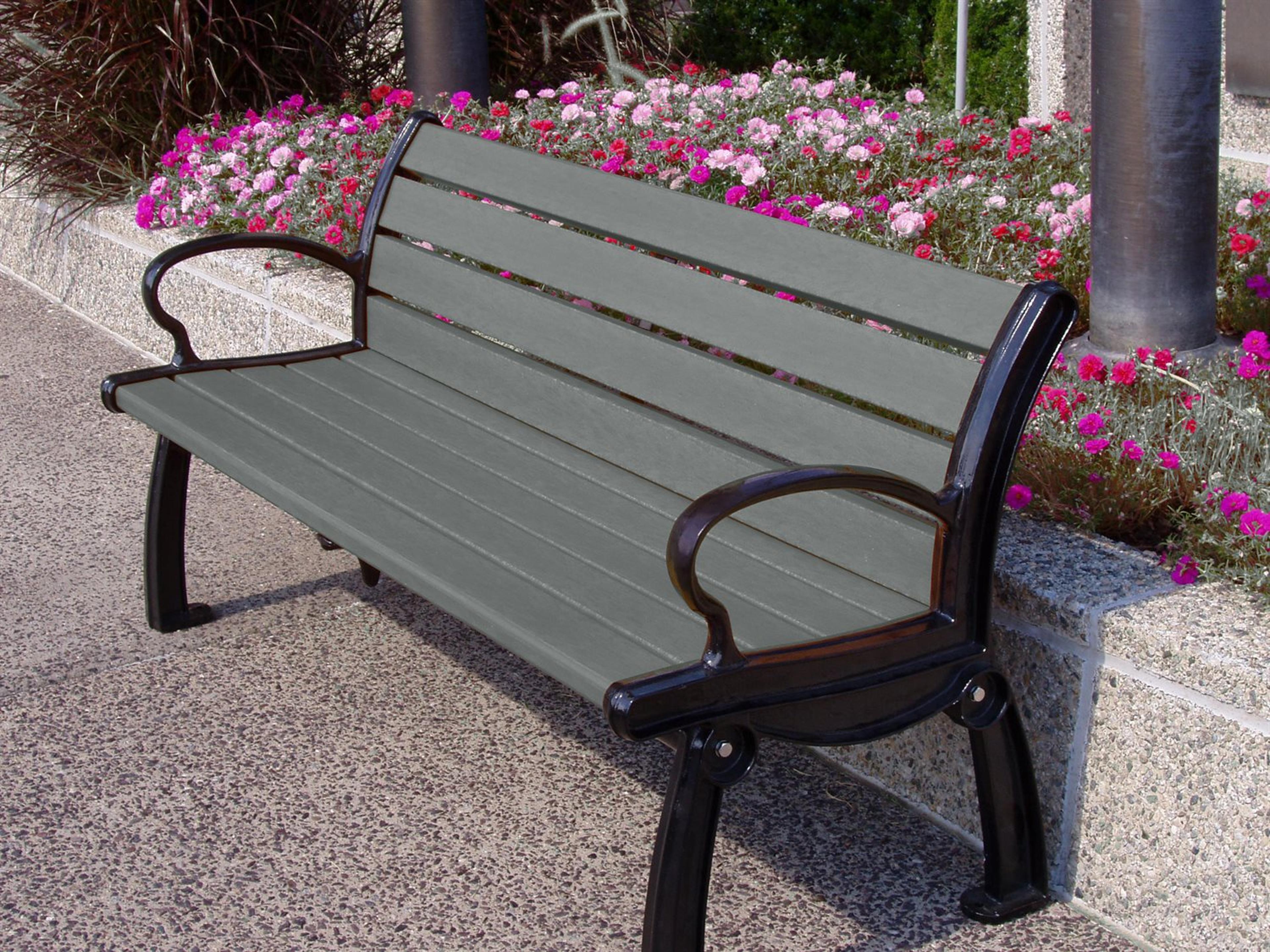 Frog Furnishings Heritage Cast Aluminum 5 ft. Outdoor Patio Bench