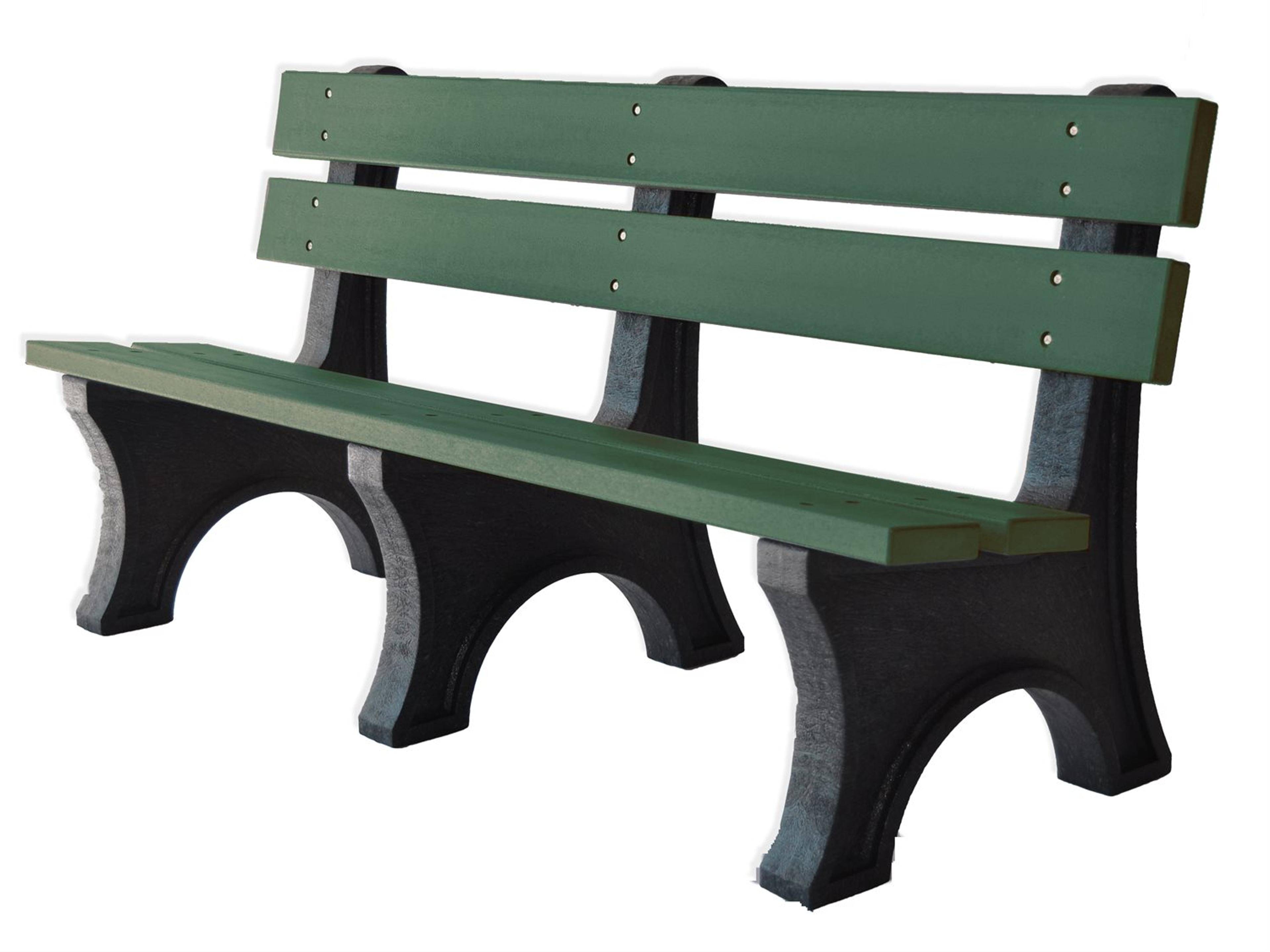 Frog Furnishings Colonial Recycled Plastic 6 ft. Outdoor Bench