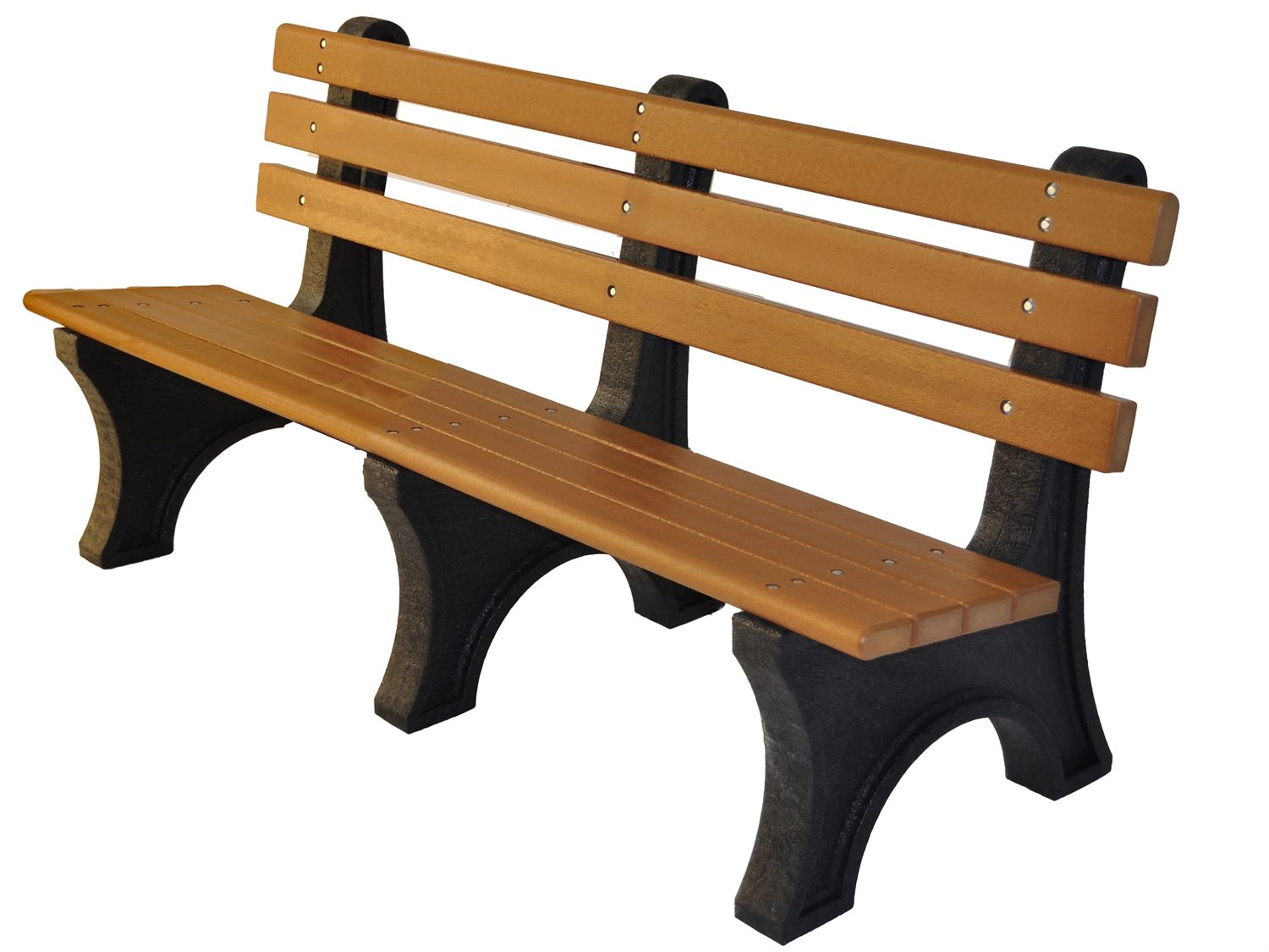 Frog Furnishings Comfort Park Avenue Recycled Plastic 6 ft. Outdoor Patio Bench