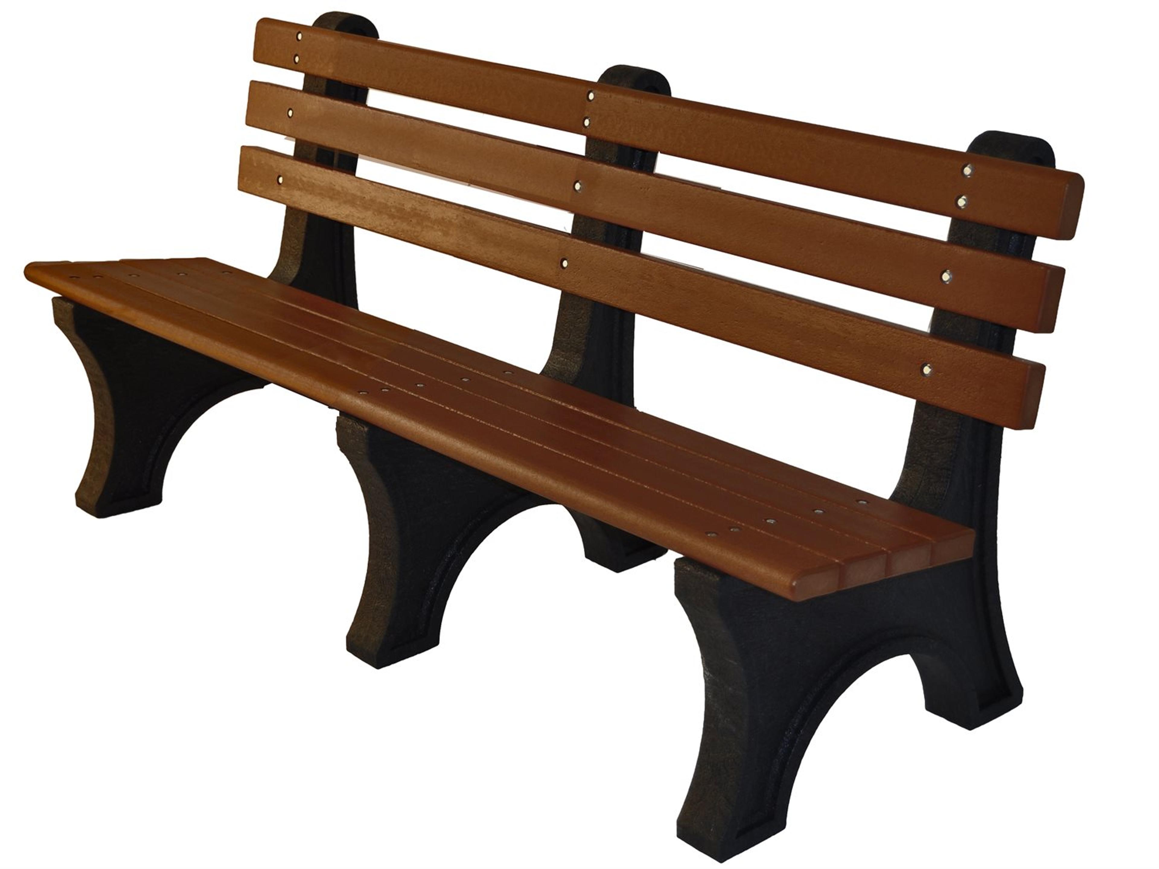 Frog Furnishings Comfort Park Avenue Recycled Plastic 6 ft. Outdoor Patio Bench