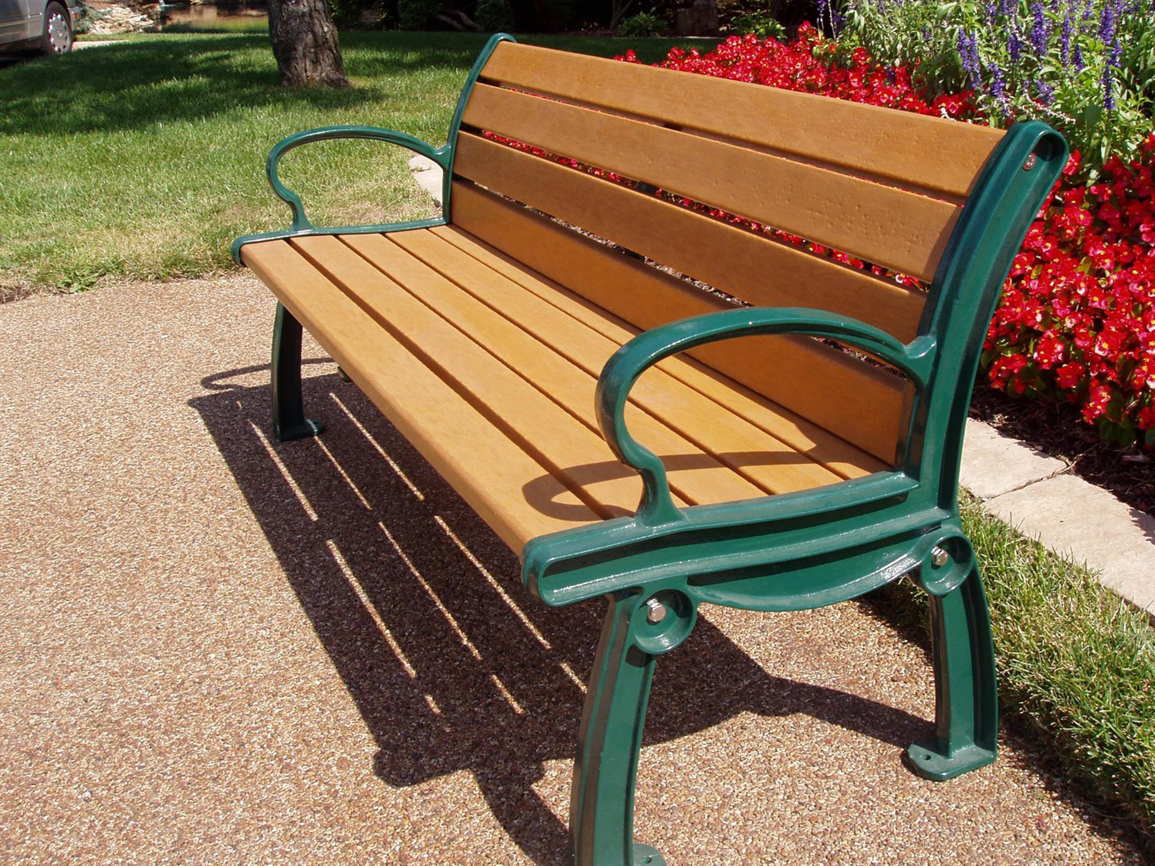 Frog Furnishings Heritage Cast Aluminum 6 ft. Outdoor Bench