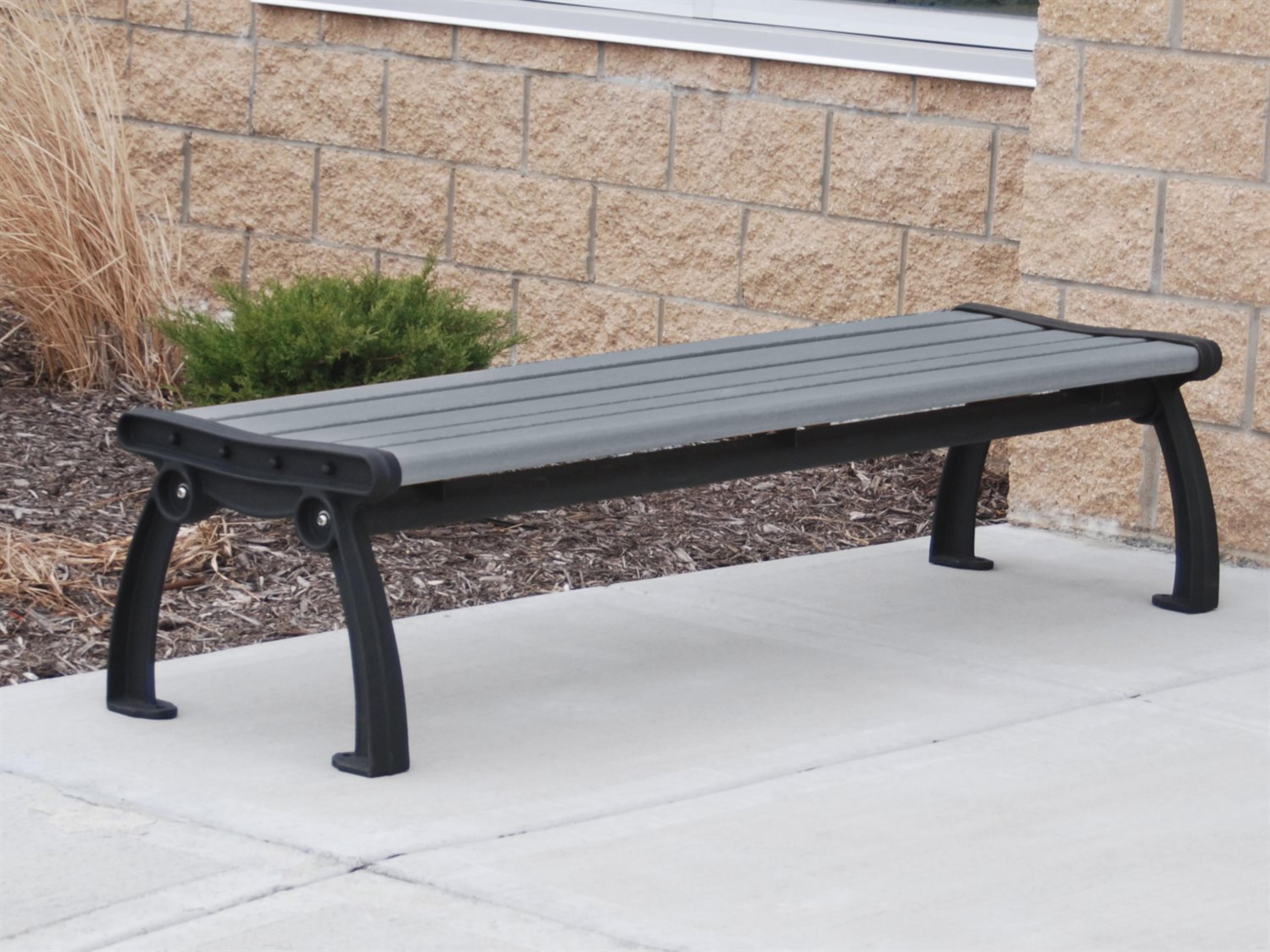 Frog Furnishings Heritage Cast Aluminum 6 ft. Backless Outdoor Patio Bench