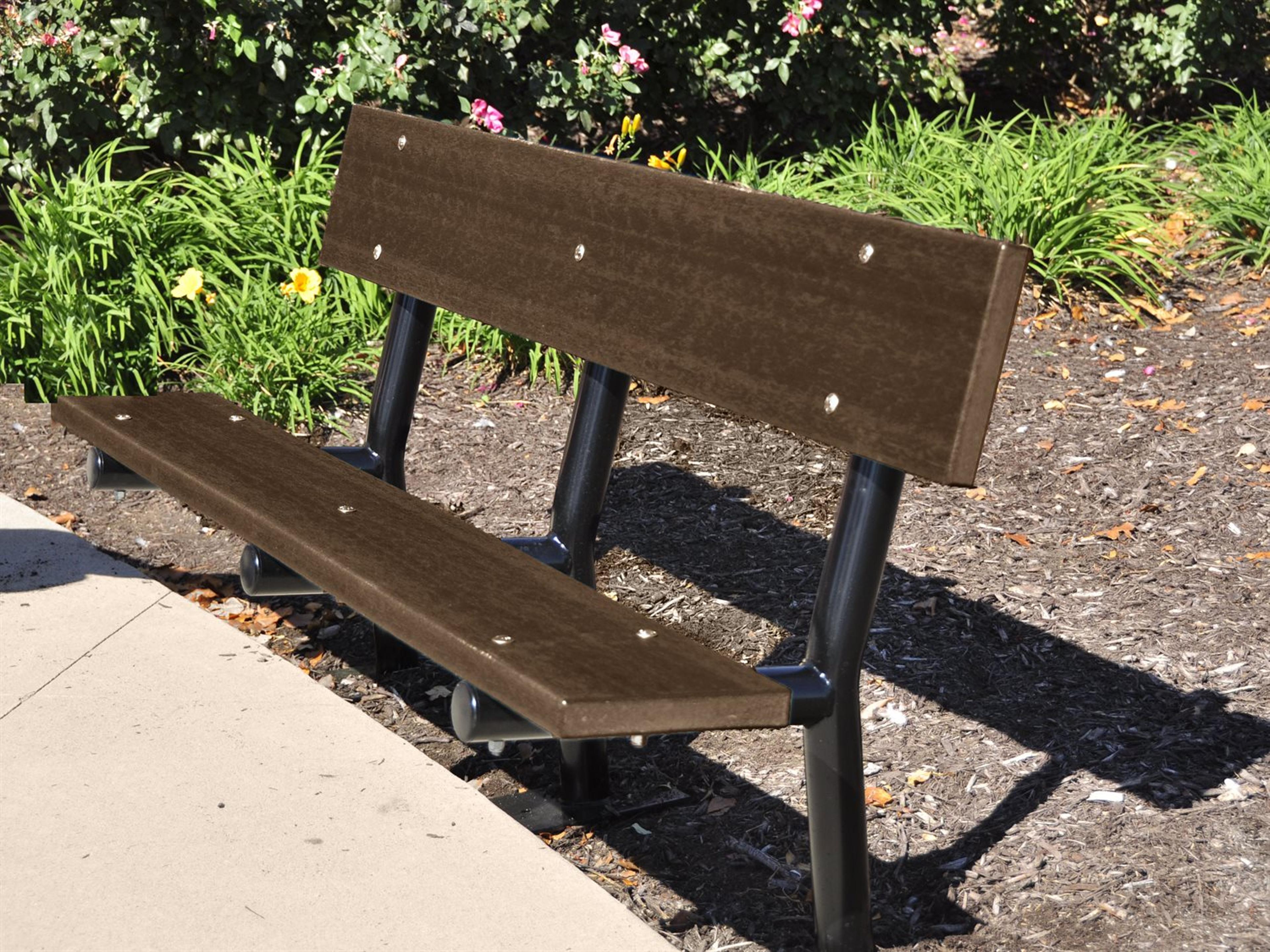 Madison Steel 6 ft. In-ground Outdoor Bench