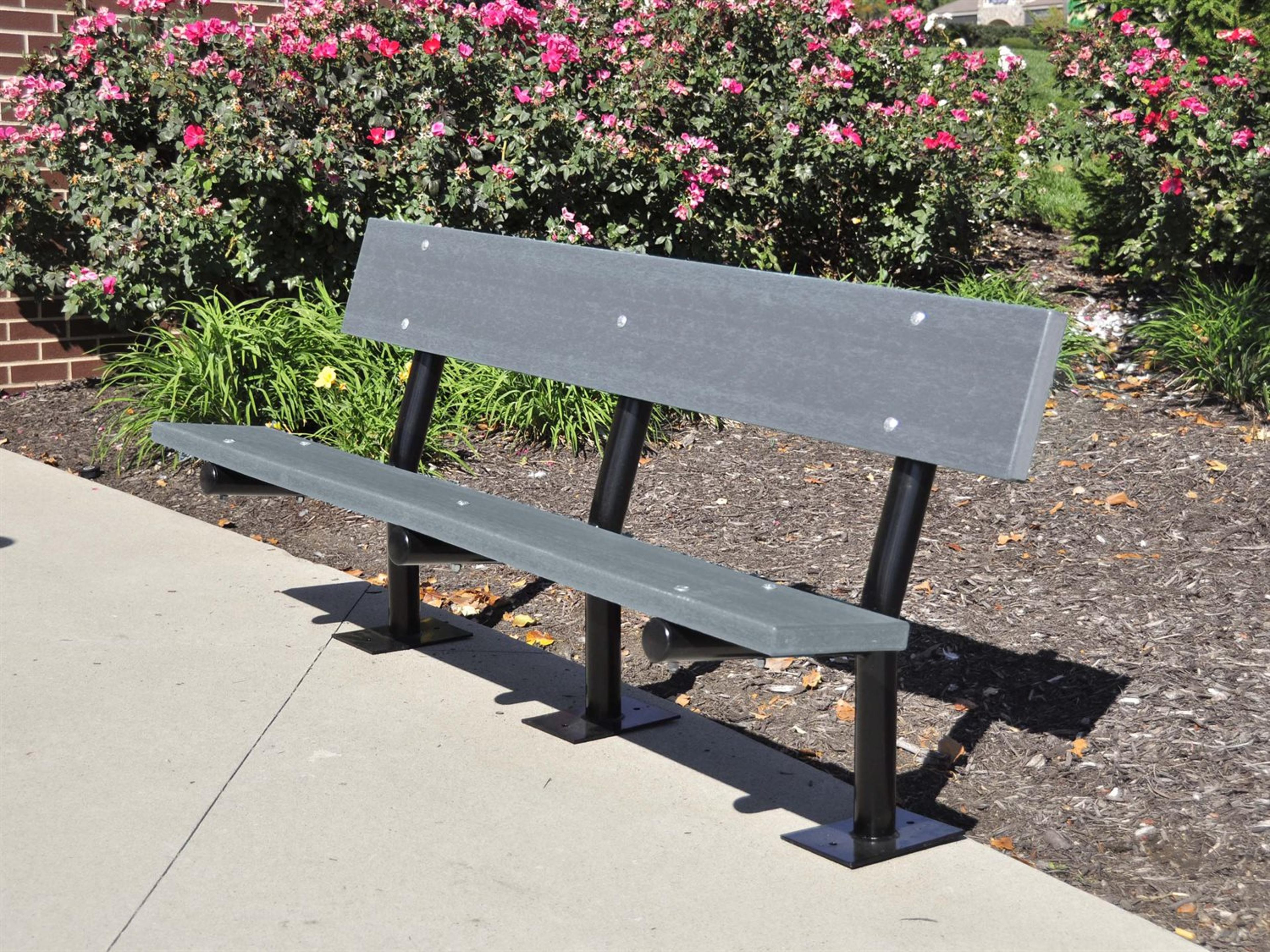 Frog Furnishings Madison Steel 6 ft. Surface Patio Bench
