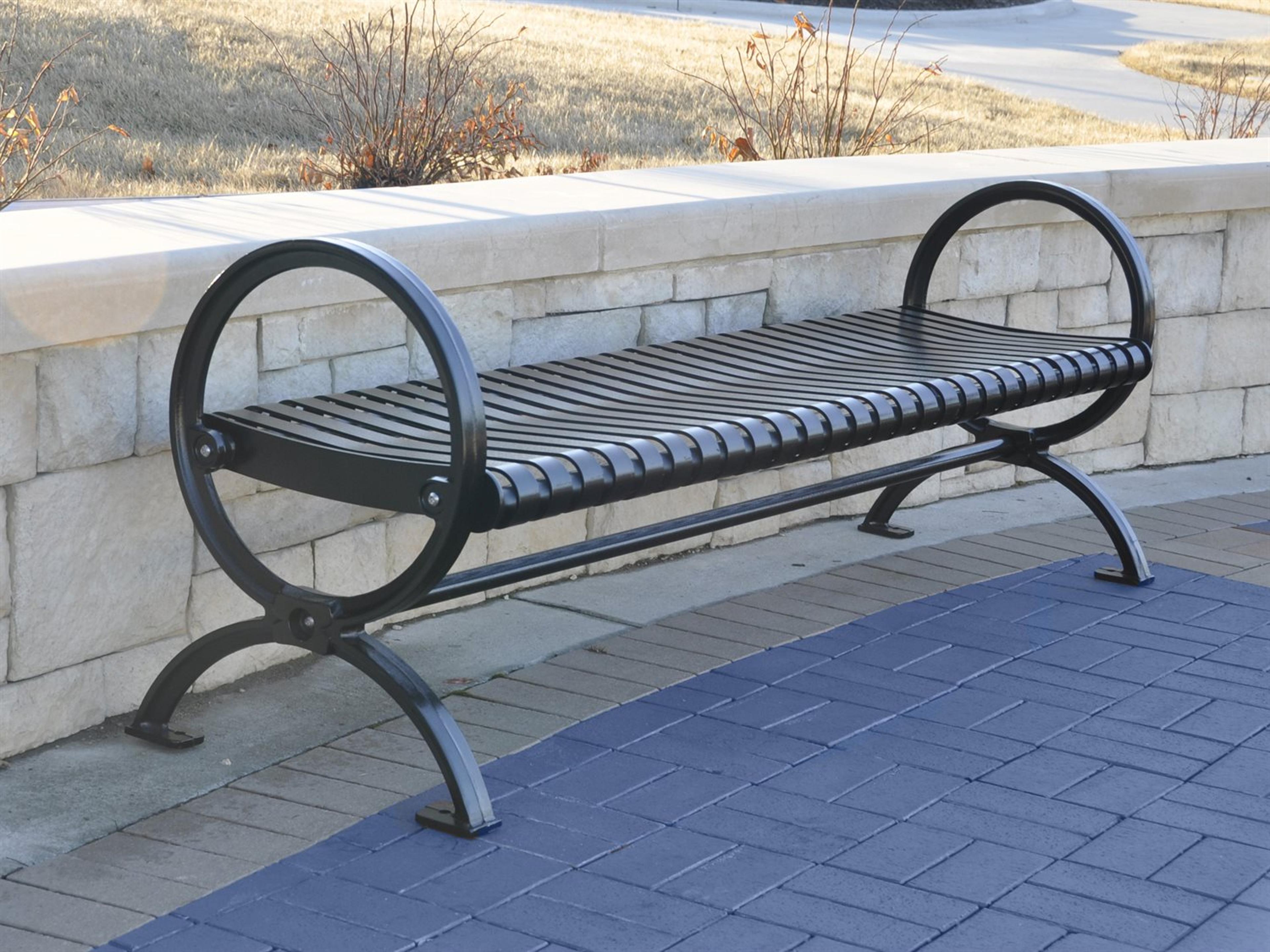 Wellington Cast Aluminum 6 ft. Backless Outdoor Bench