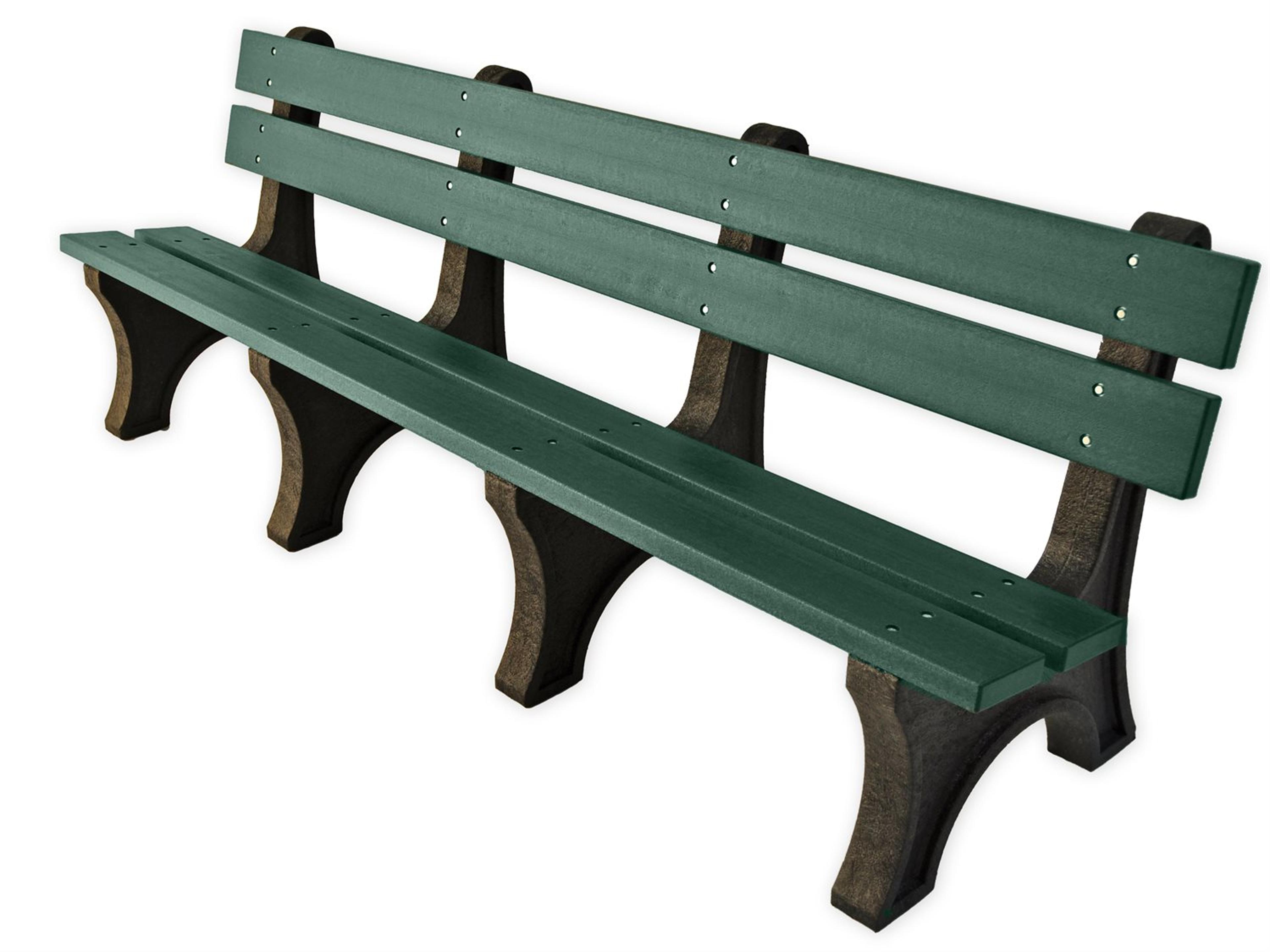 Frog Furnishings Colonial Recycled Plastic 8 ft. Outdoor Bench