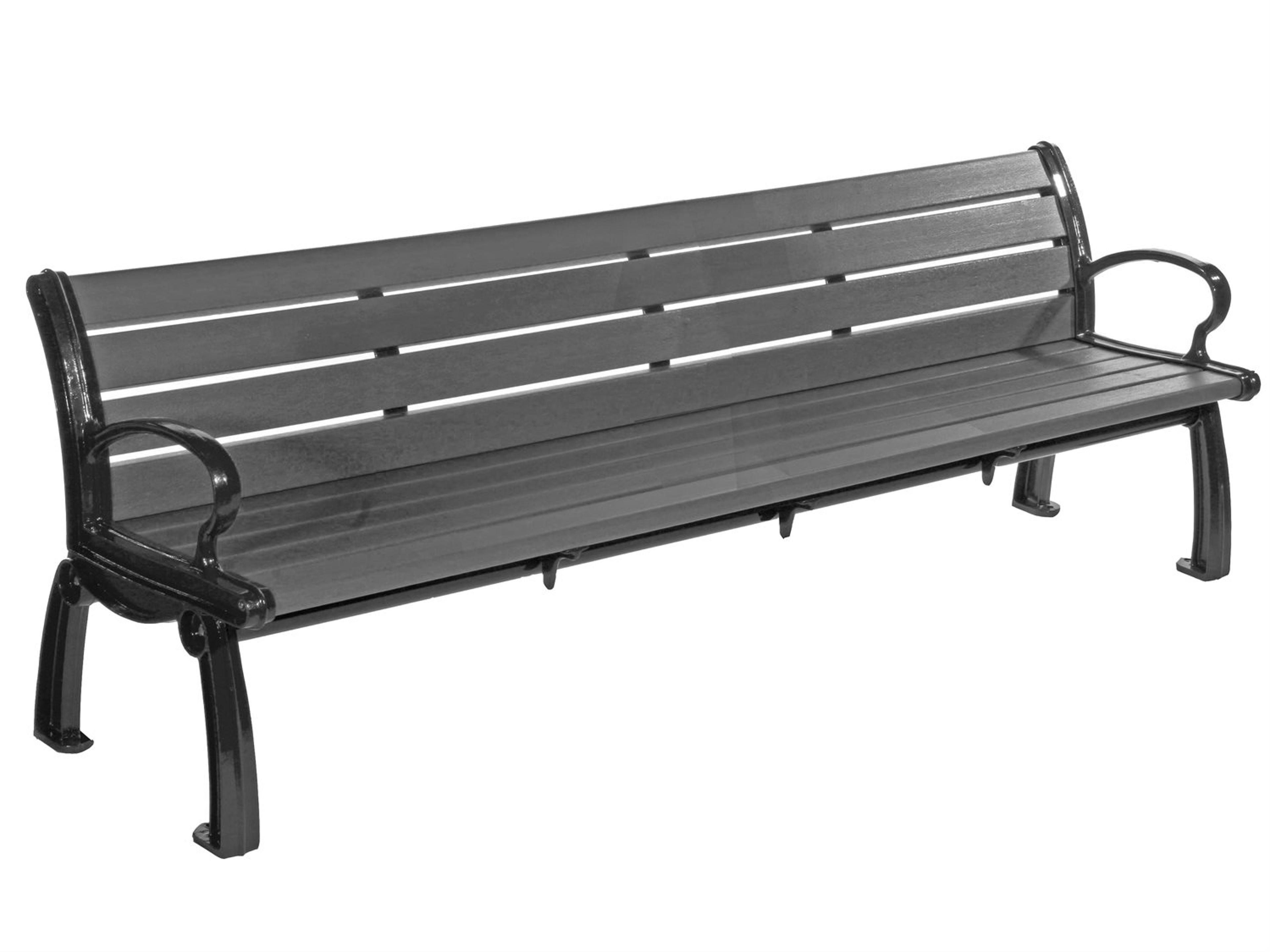 Frog Furnishings Heritage Cast Aluminum 8 ft. Outdoor Bench