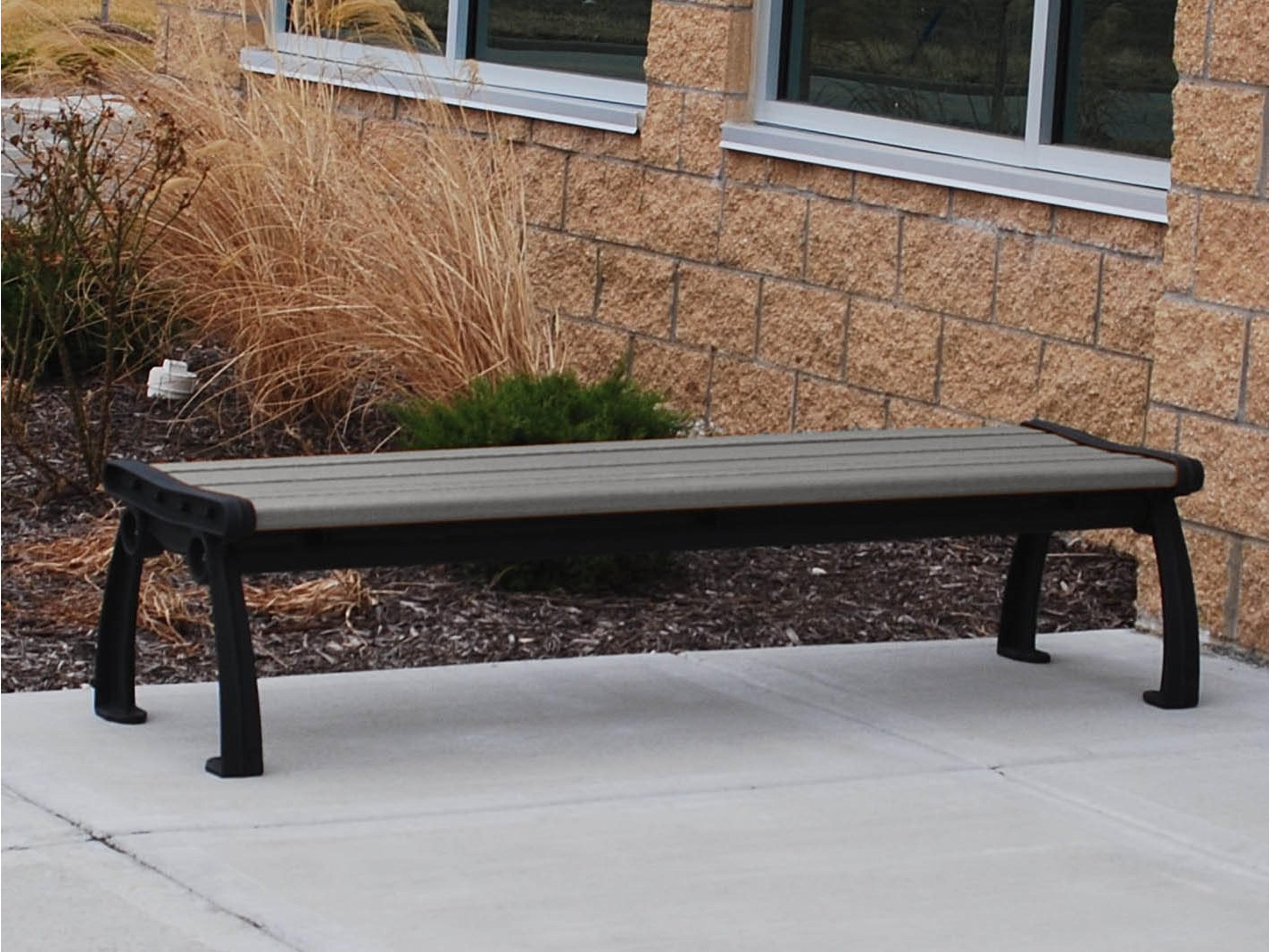 Frog Furnishings Heritage Cast Aluminum 8 ft. Backless Outdoor Patio Bench