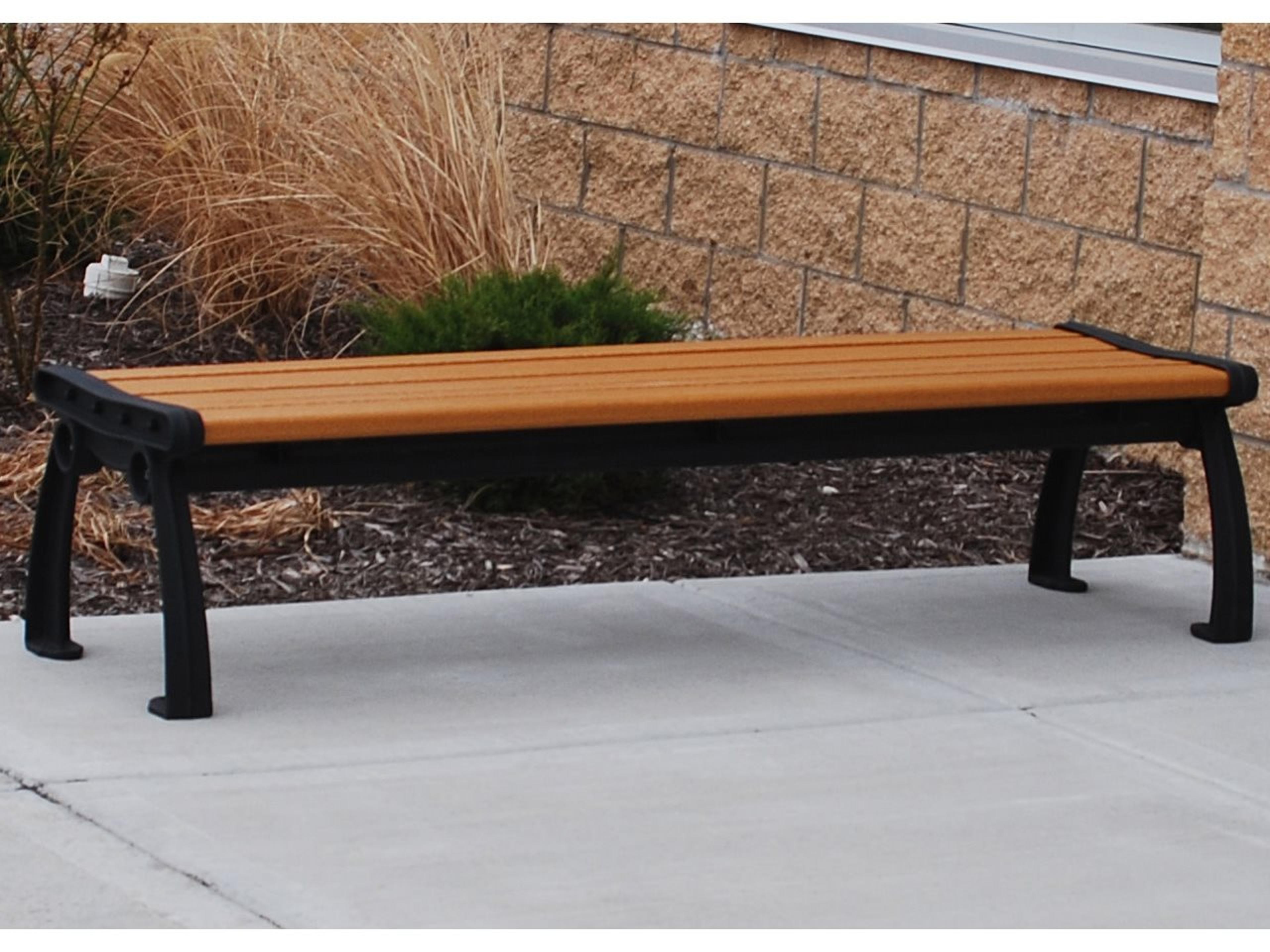 Frog Furnishings Heritage Cast Aluminum 8 ft. Backless Outdoor Patio Bench