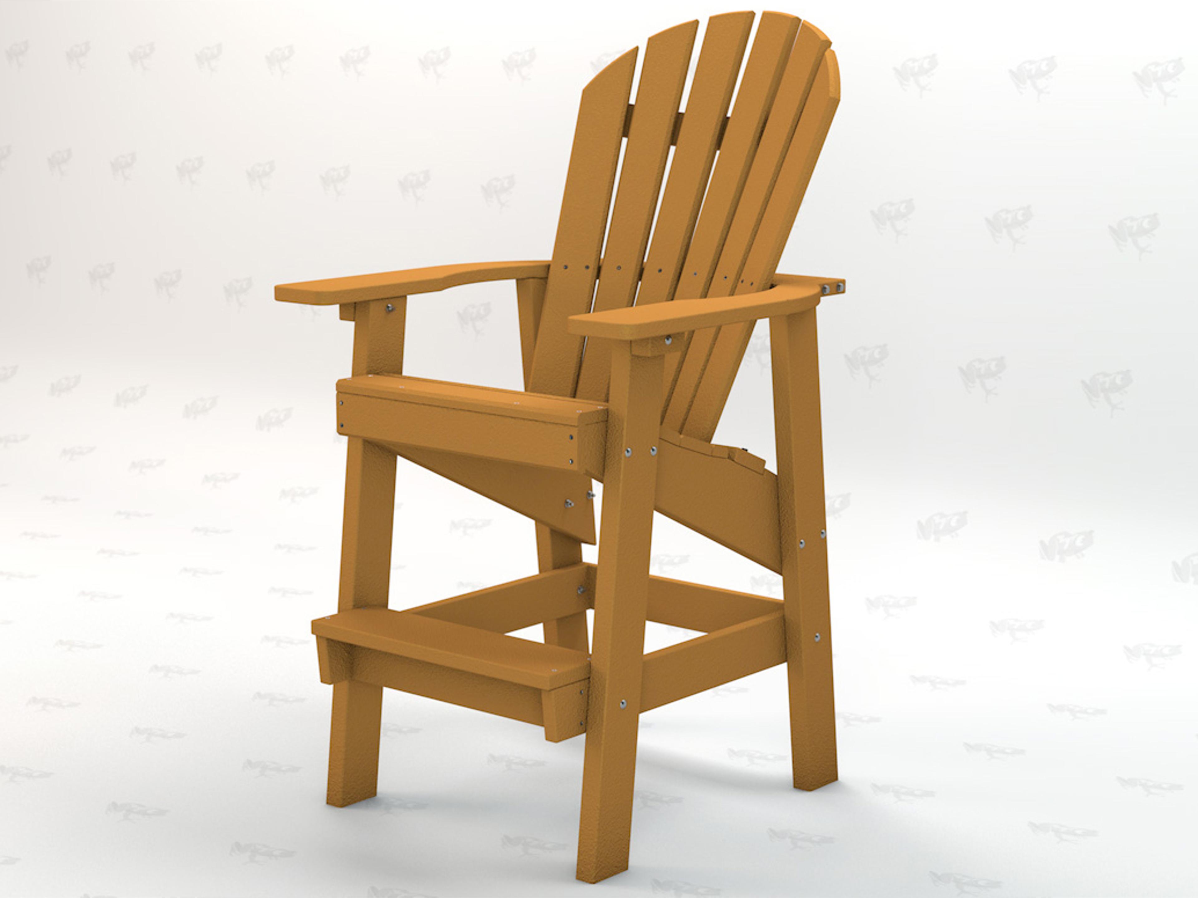 Frog Furnishings Adirondack Recycled Plastic Clearwater Counter Chair