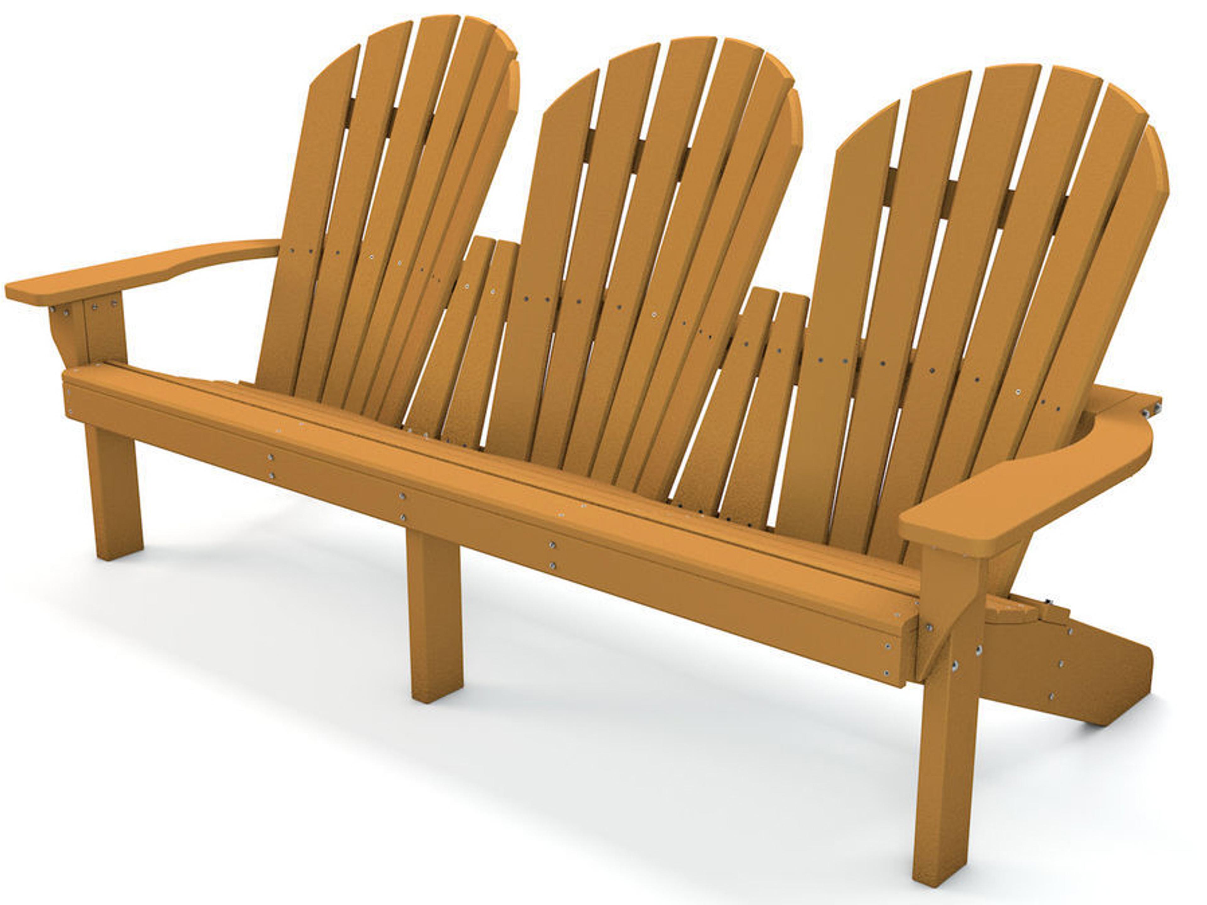 Frog Furnishings Grand Isle 3-Seat Patio Adirondack Chair