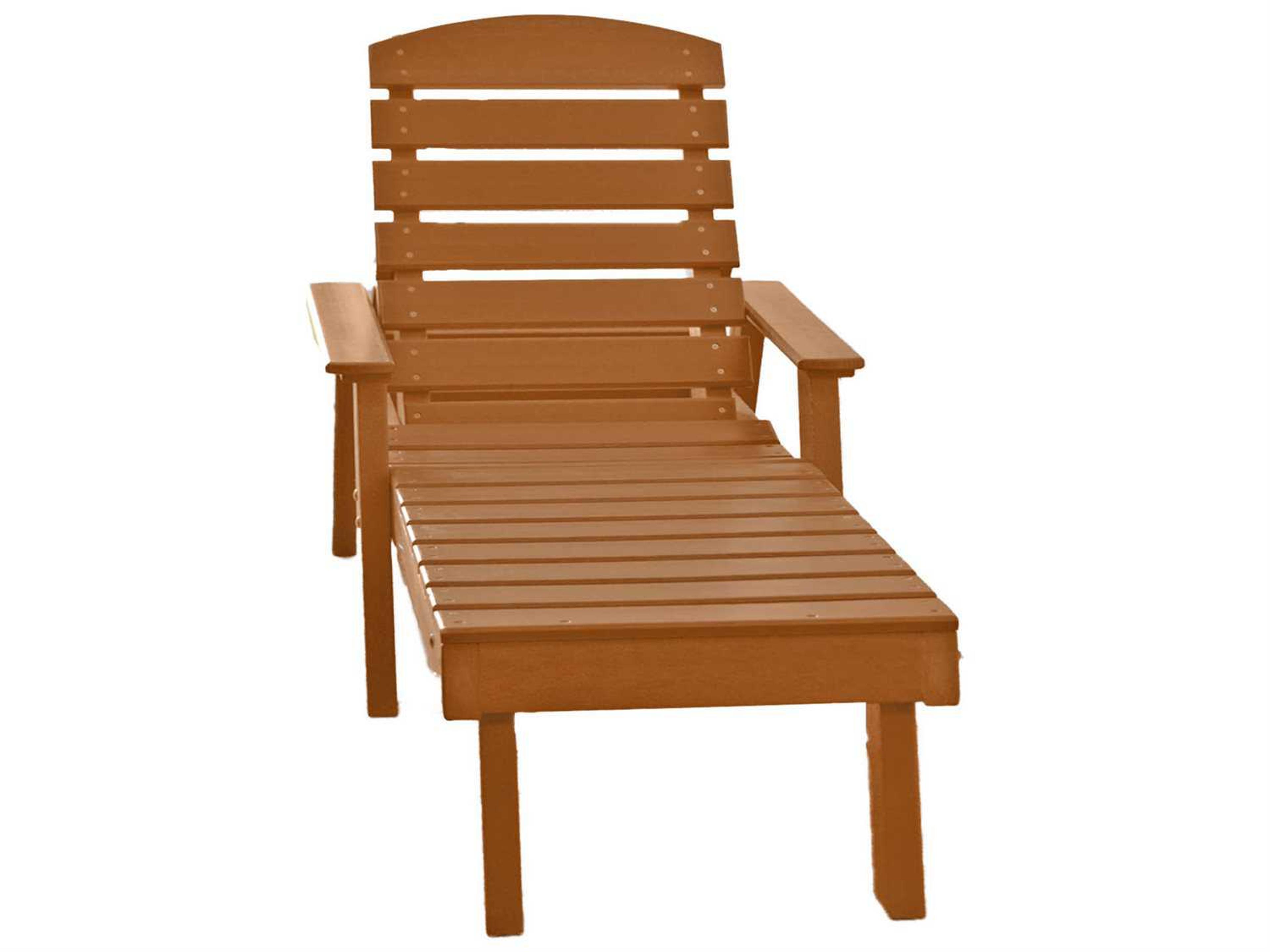 Frog Furnishings Adirondack Recycled Plastic Pensacola Outdoor Patio Chaise Lounge