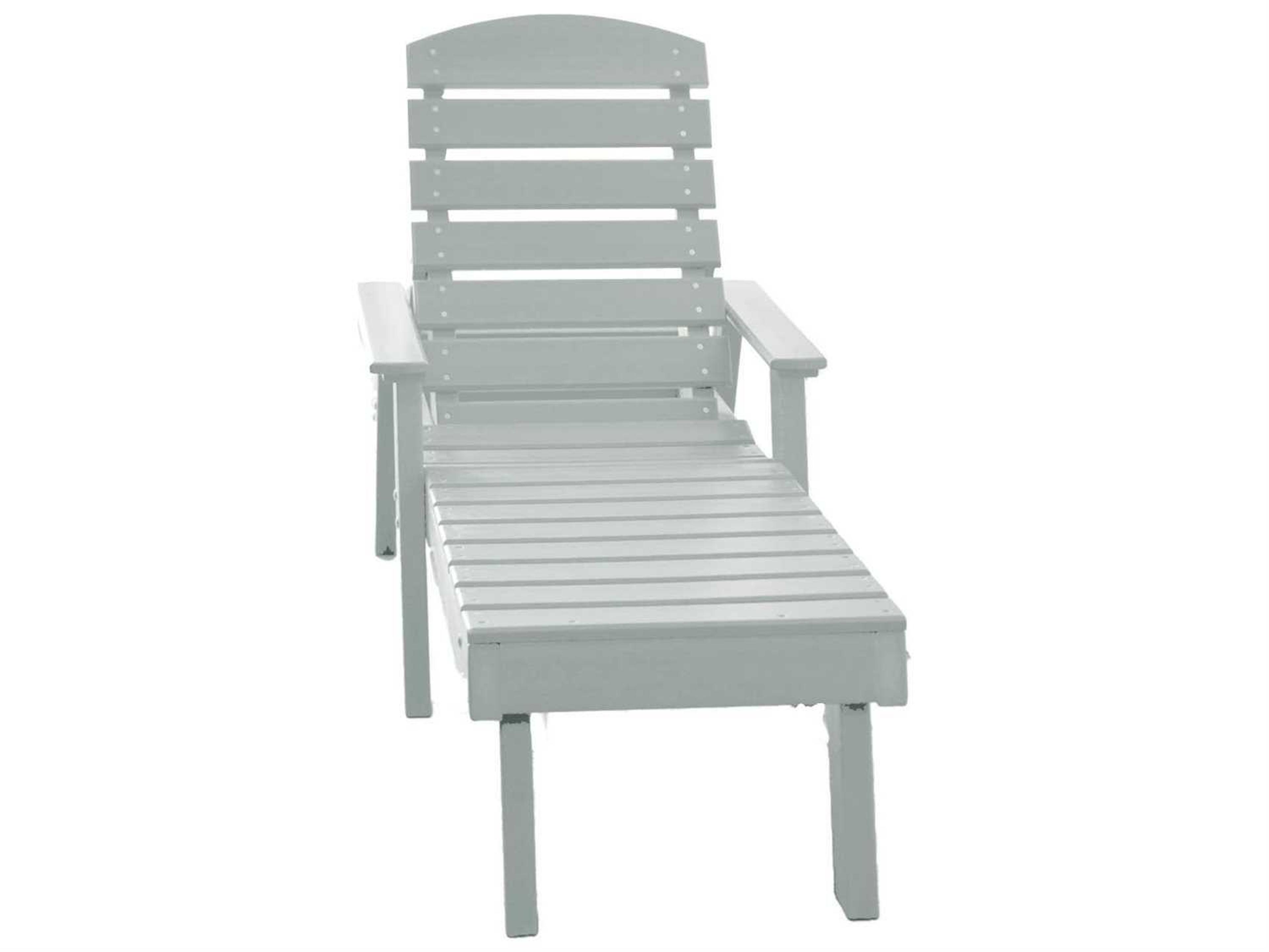 Frog Furnishings Adirondack Recycled Plastic Pensacola Outdoor Patio Chaise Lounge