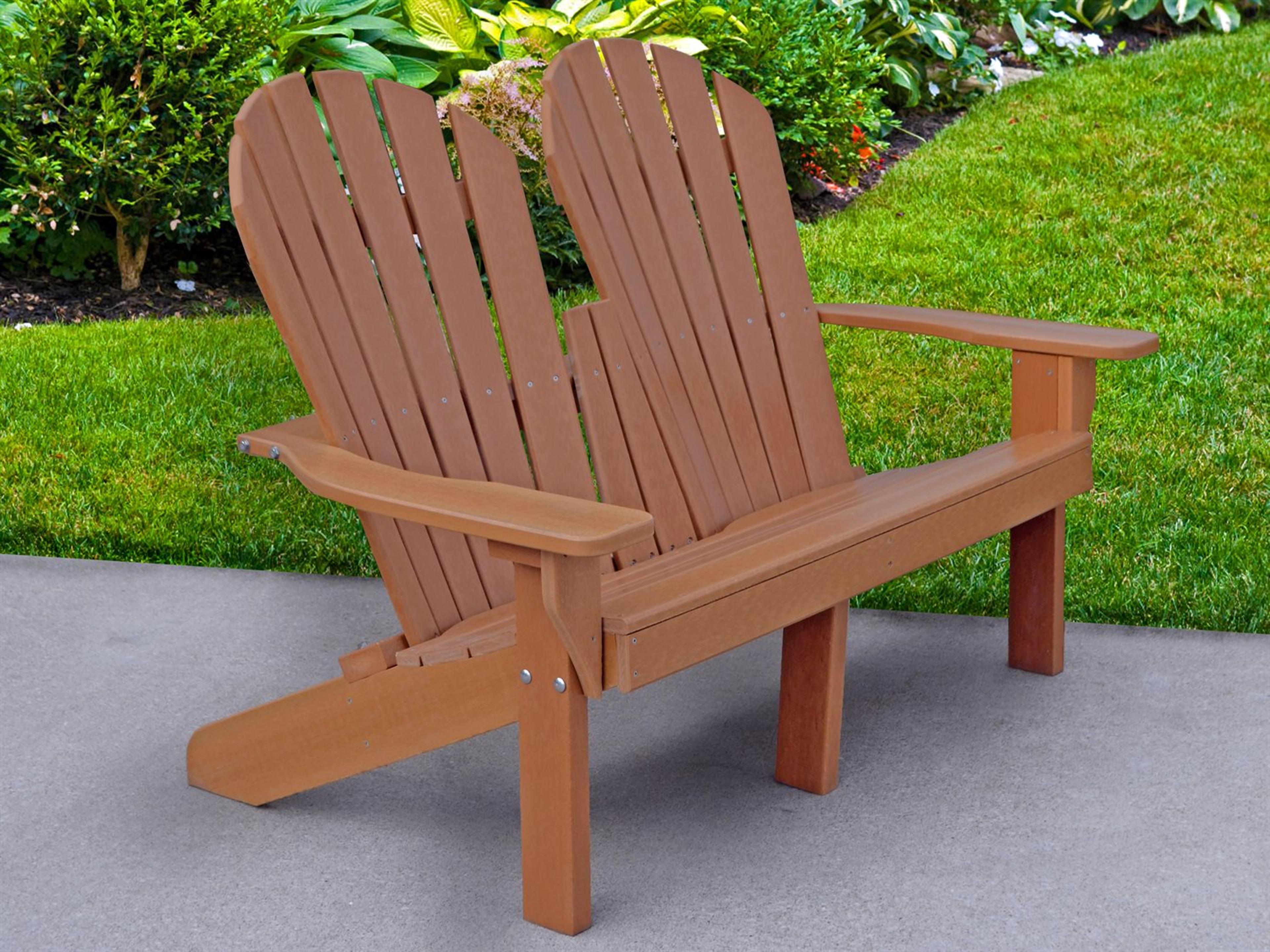Frog Furnishings Riviera Recycled Plastic 2-Seat Adirondack