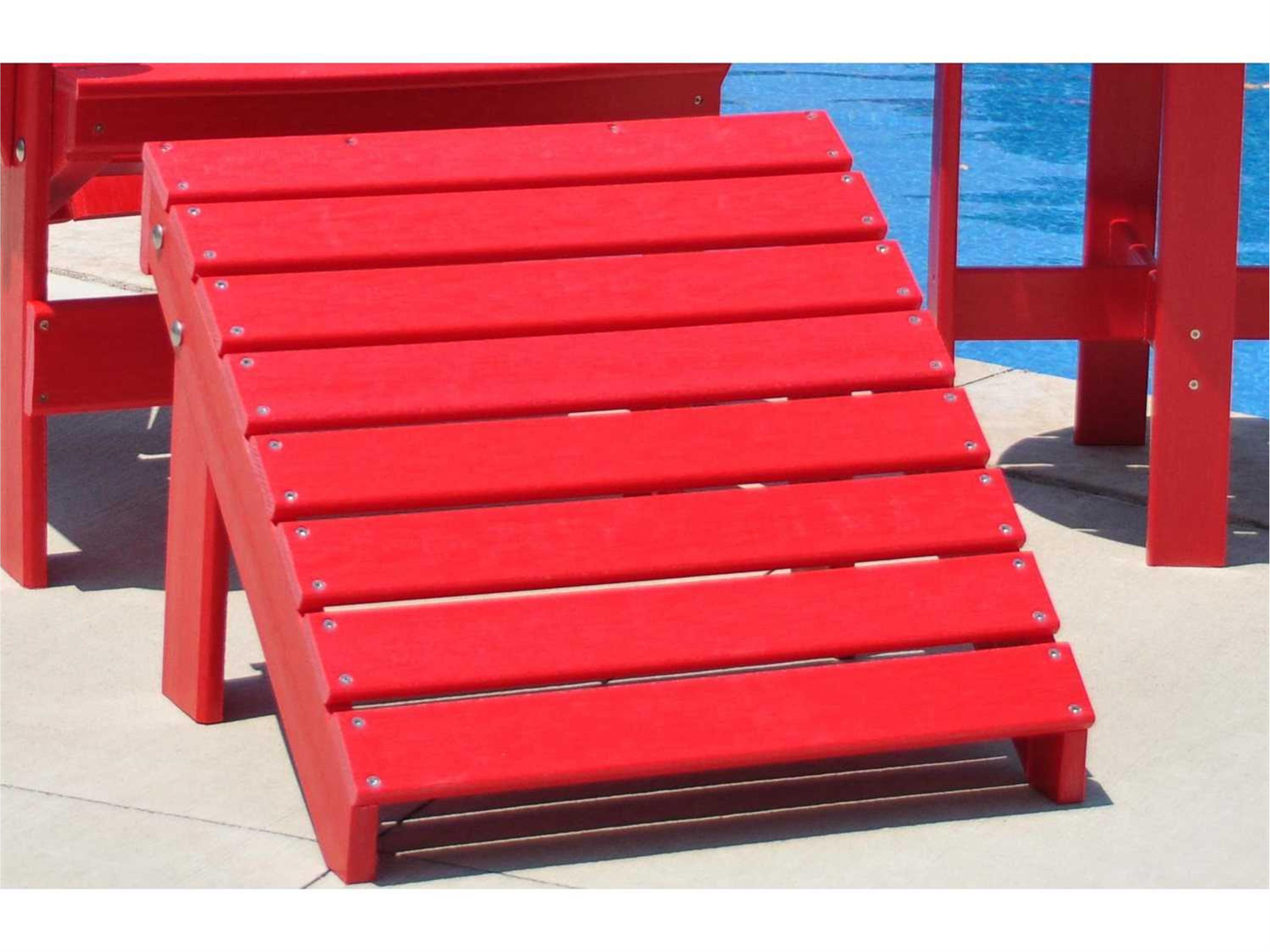 Frog Furnishings Adirondack Recycled Plastic Outdoor Patio Ottoman