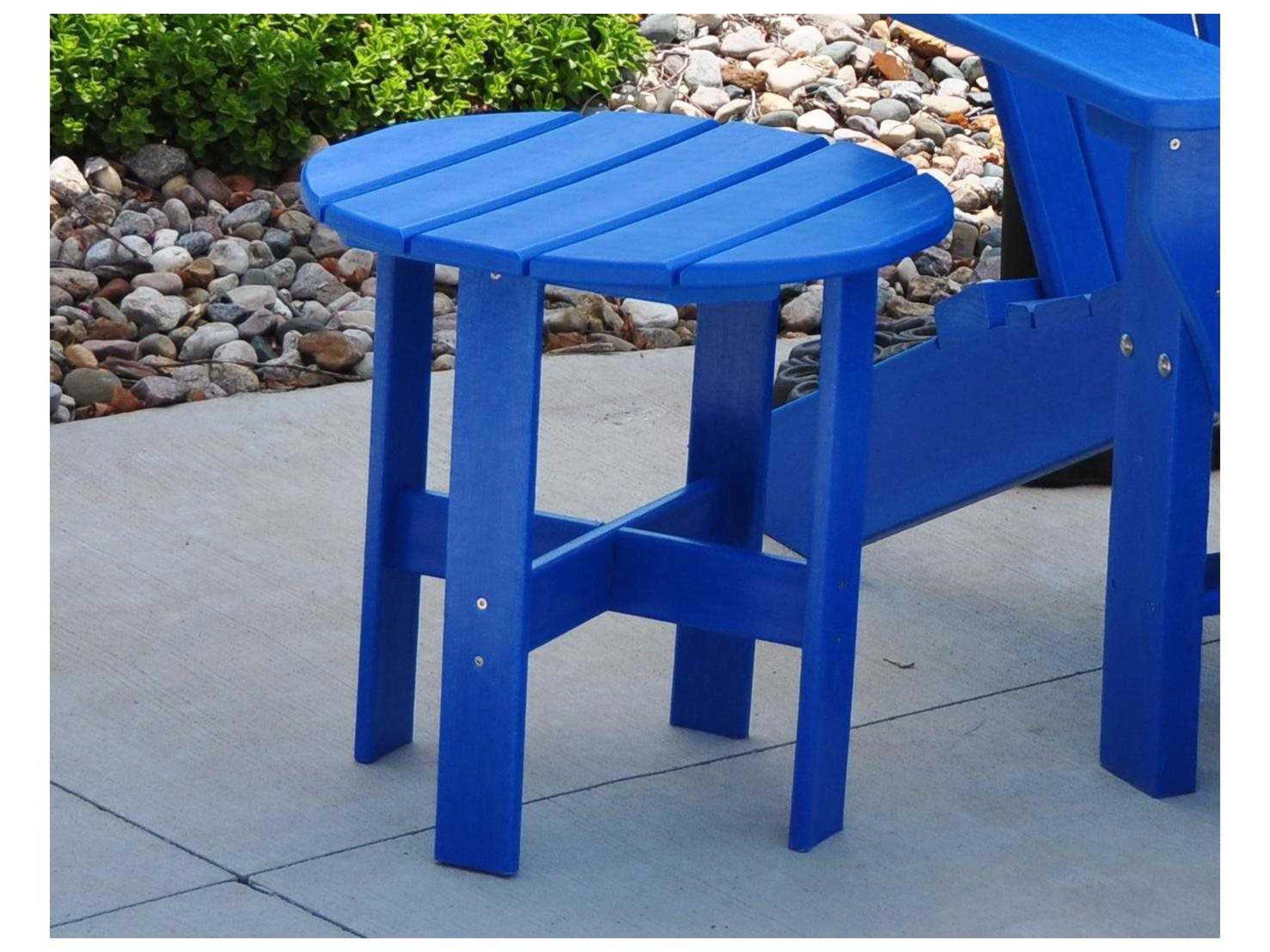 Adirondack Recycled Plastic Round Patio End Table