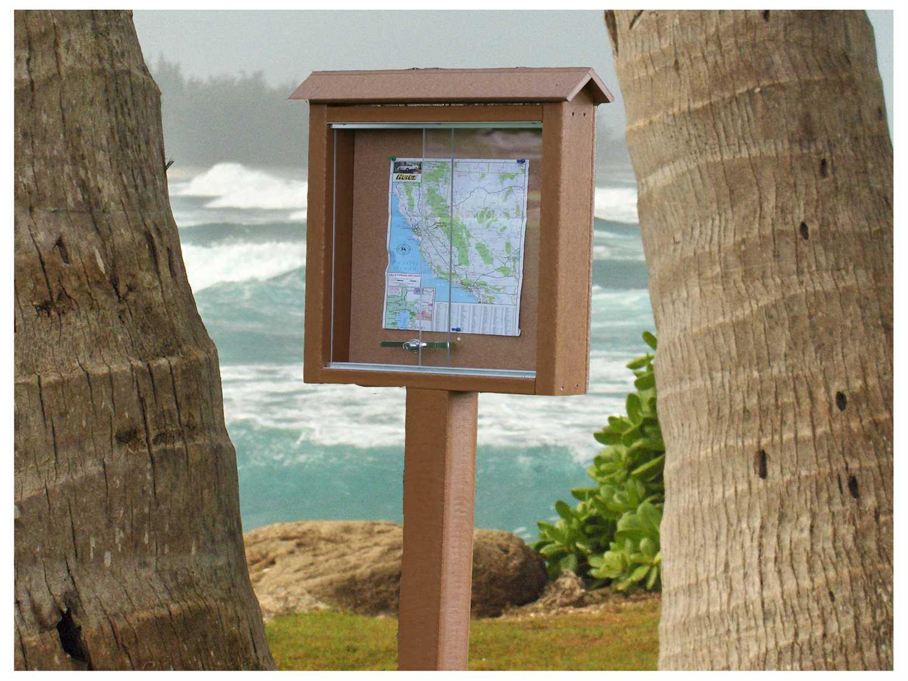 Message Center Recycled Plastic Small Standard Sliding One Side No Post