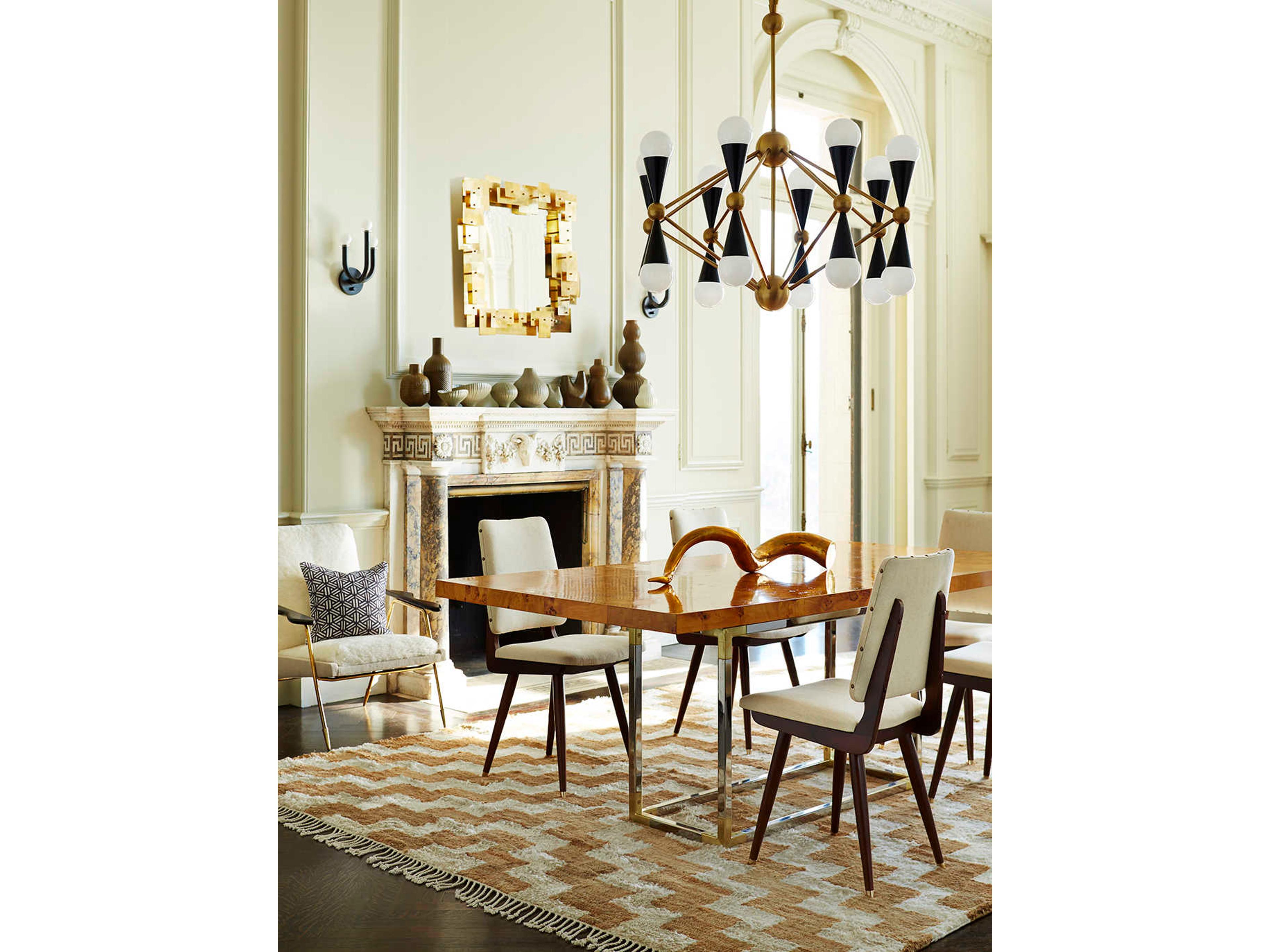 Jonathan Adler Caracas 16-Light Black Brass Globe Chandelier