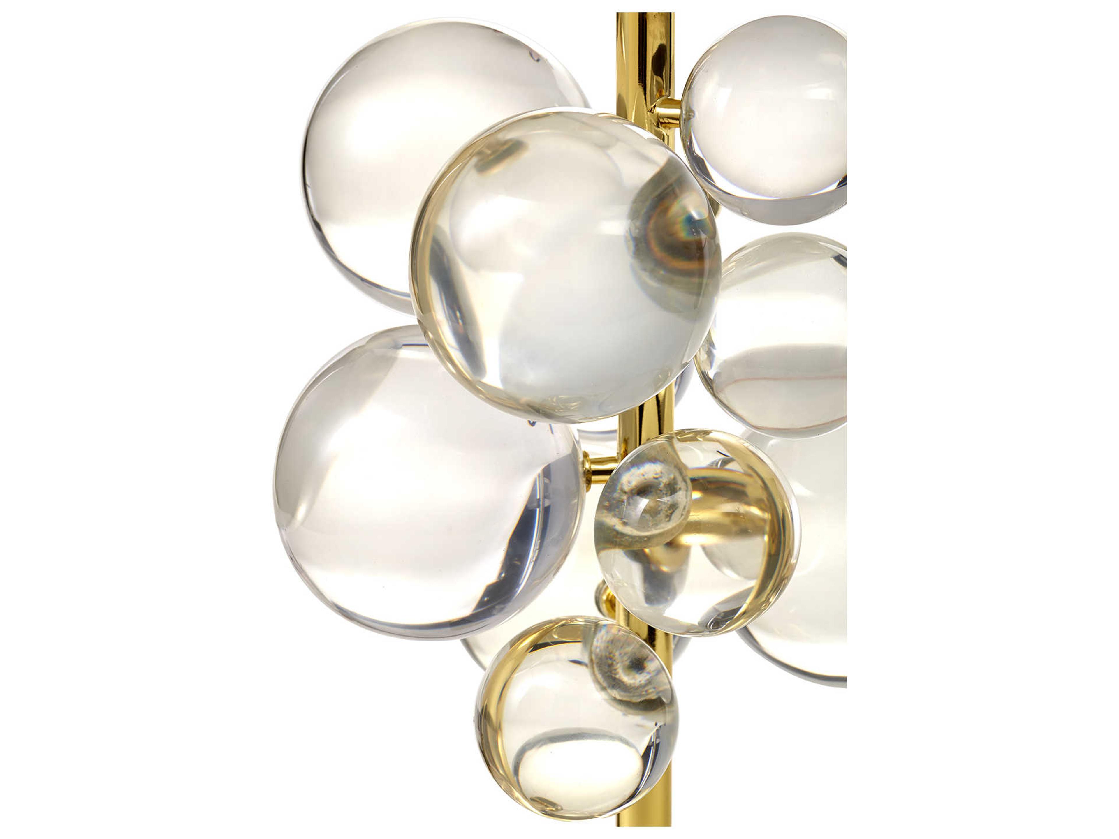 Jonathan Adler Globo Clear Brass Buffet Lamp